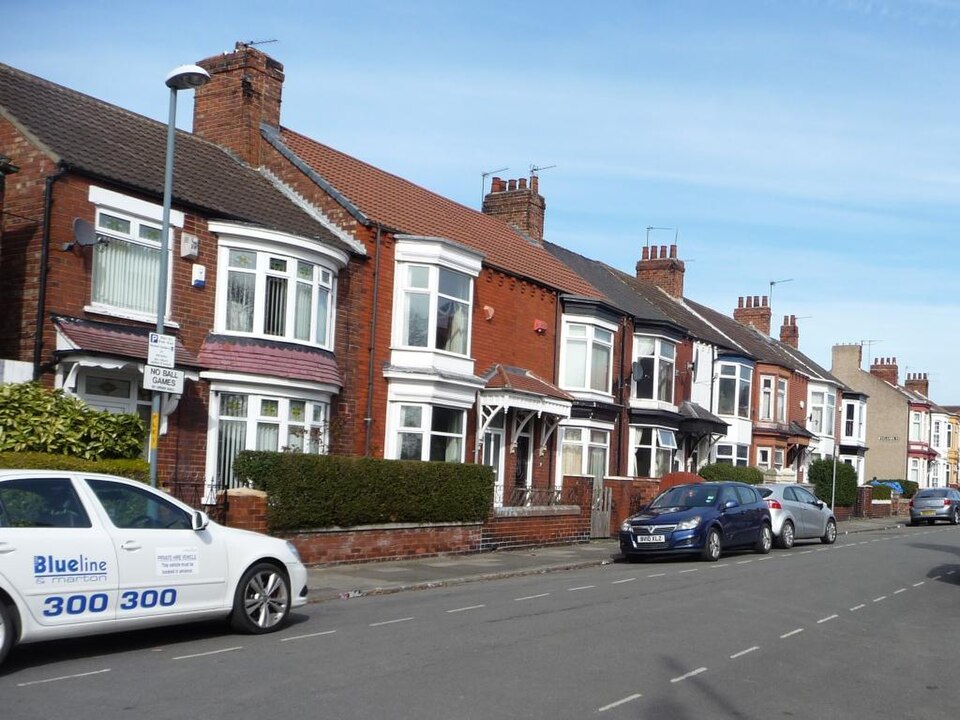Houses on Egmont Road in Middlesbrough; illustrative housing photograph, not Union Village.