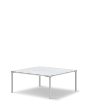 Piloti Alu - White Carrara / Brushed aluminium (Height 35 cm)