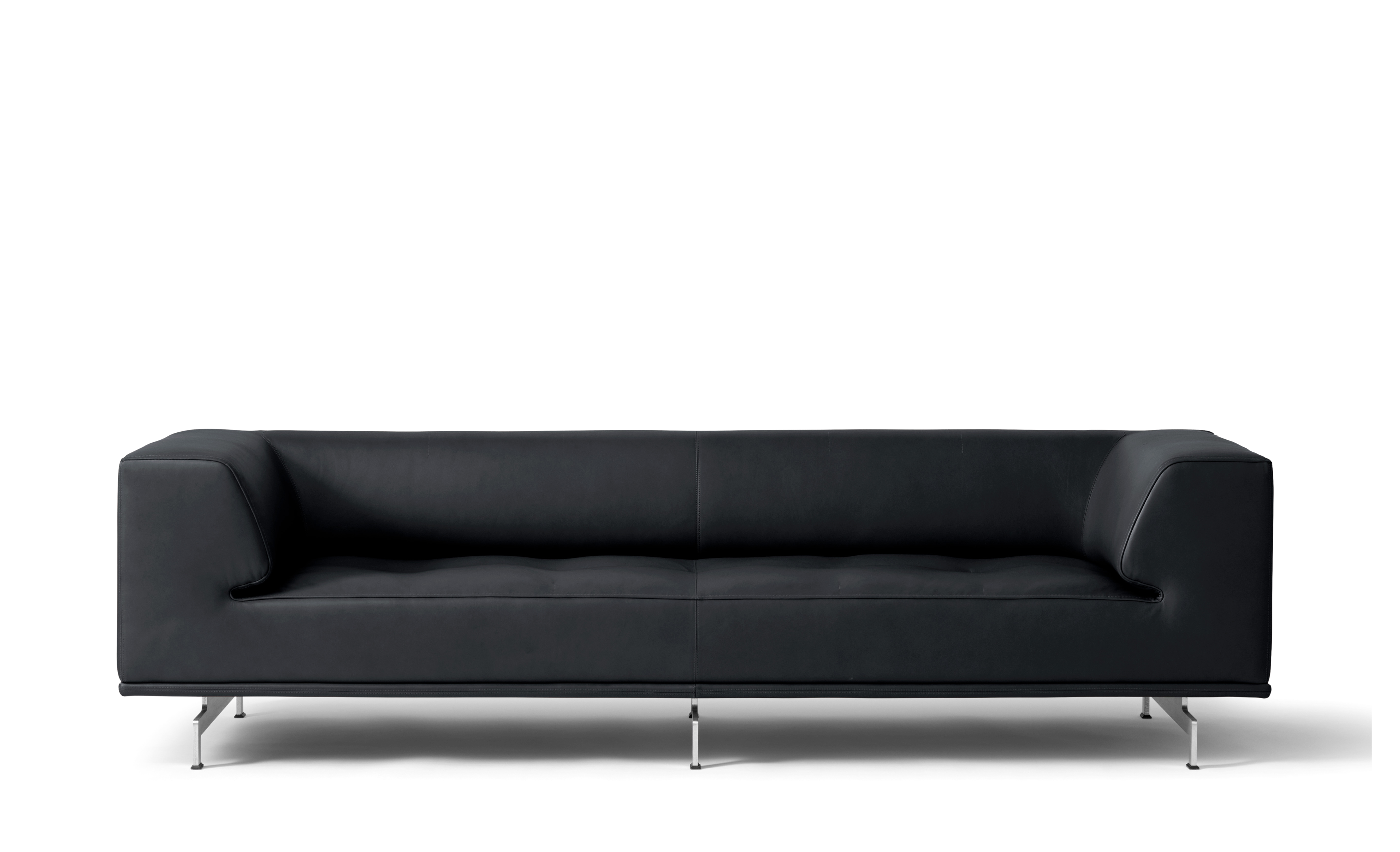 Delphi Sofa - Leather 98 Max / Brushed aluminium
