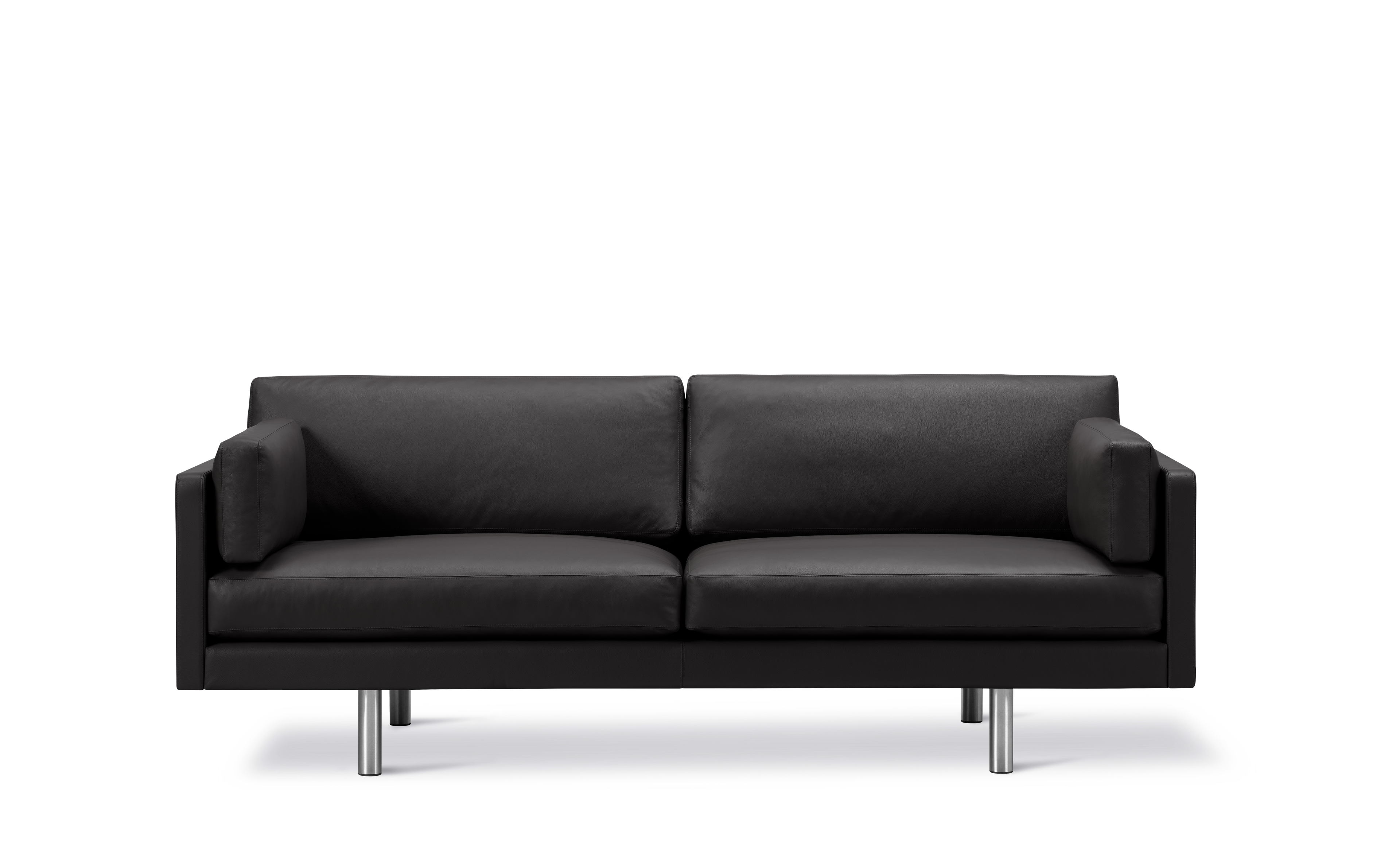 EJ220 Sofa - Leather 301 Omni / Brushed chrome