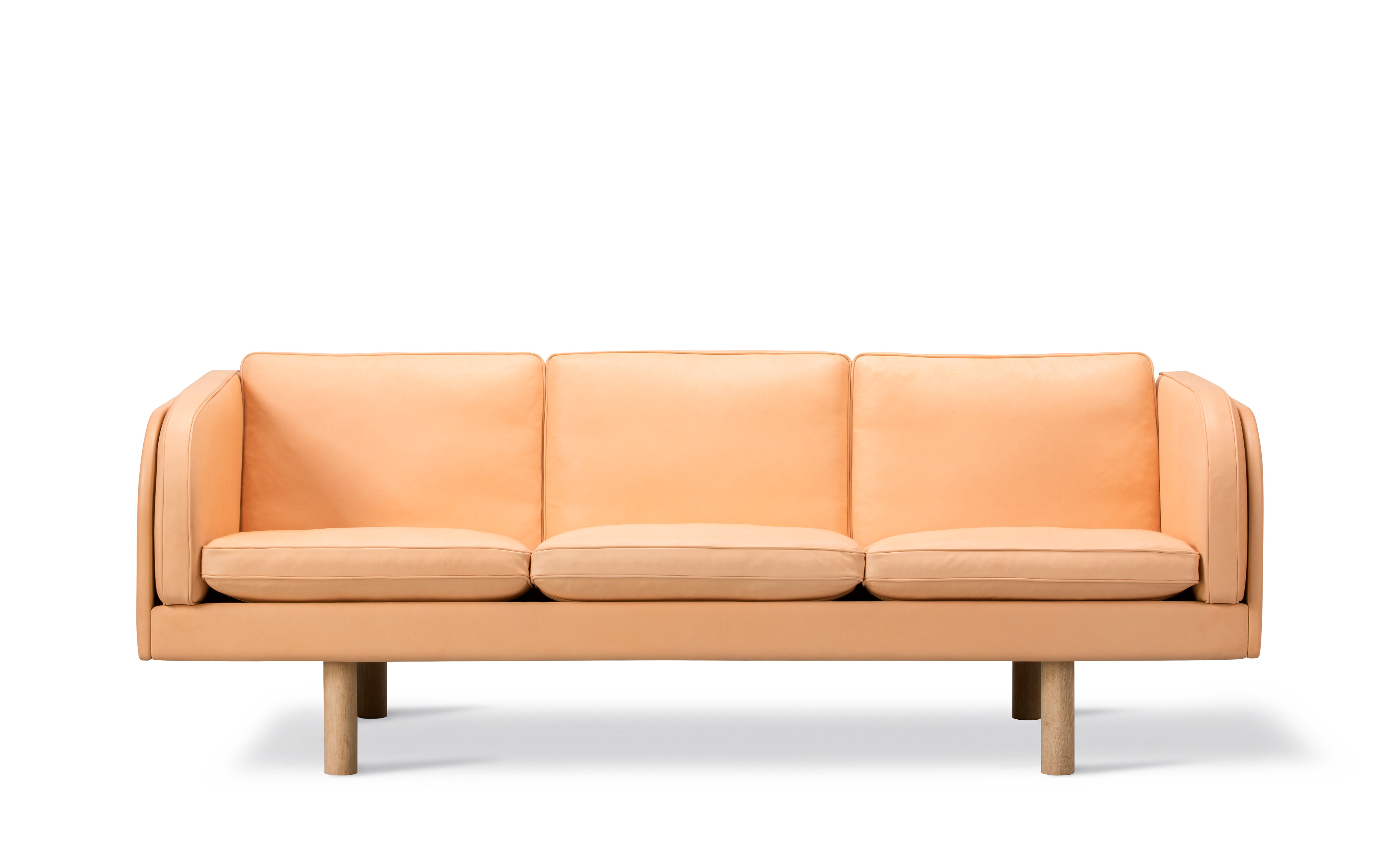 JG Sofa 3 seater - Leather 90 Vegeta / Oak light oil