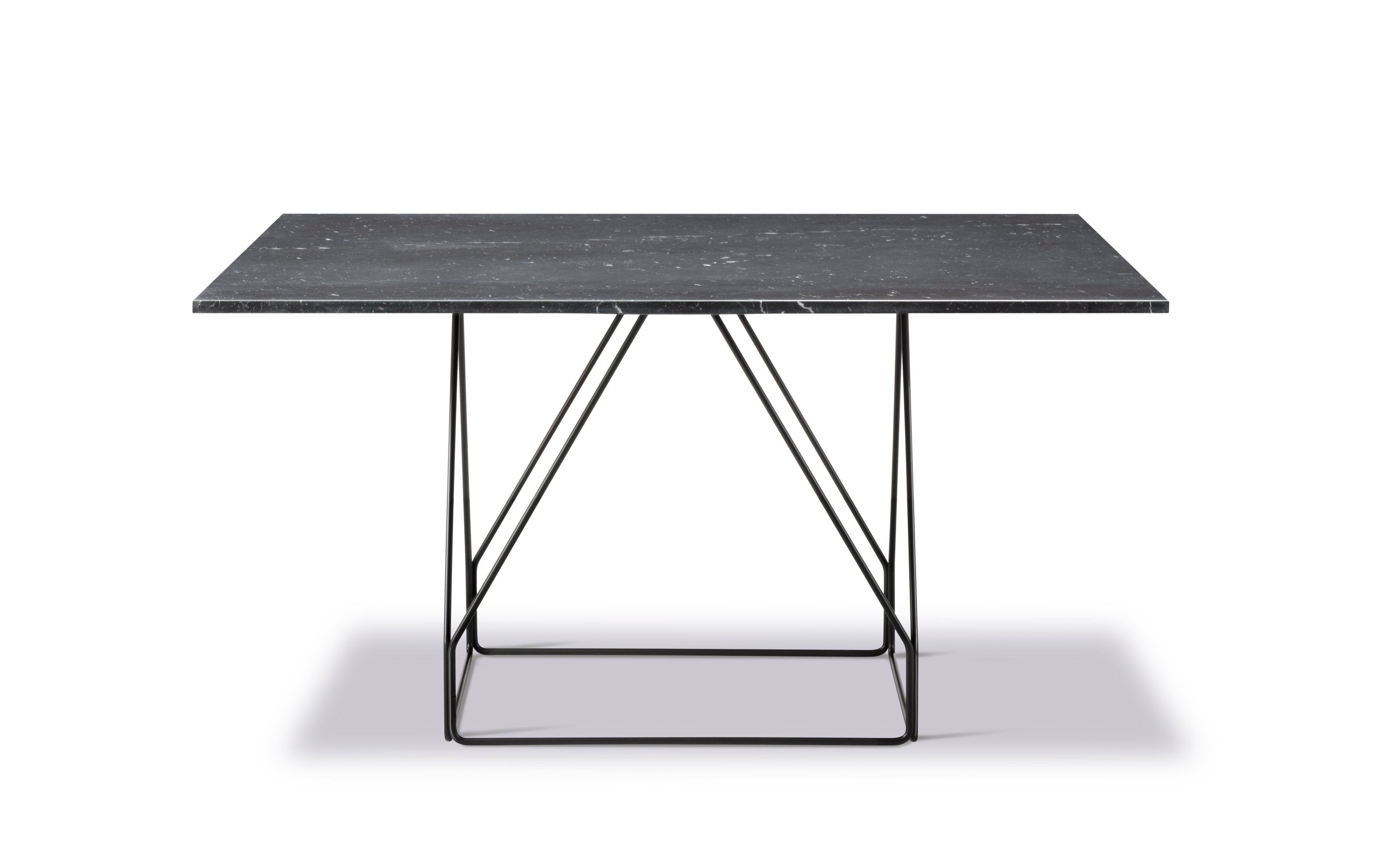 JG Table - Black Marquina / Sort pulverlakeret stål