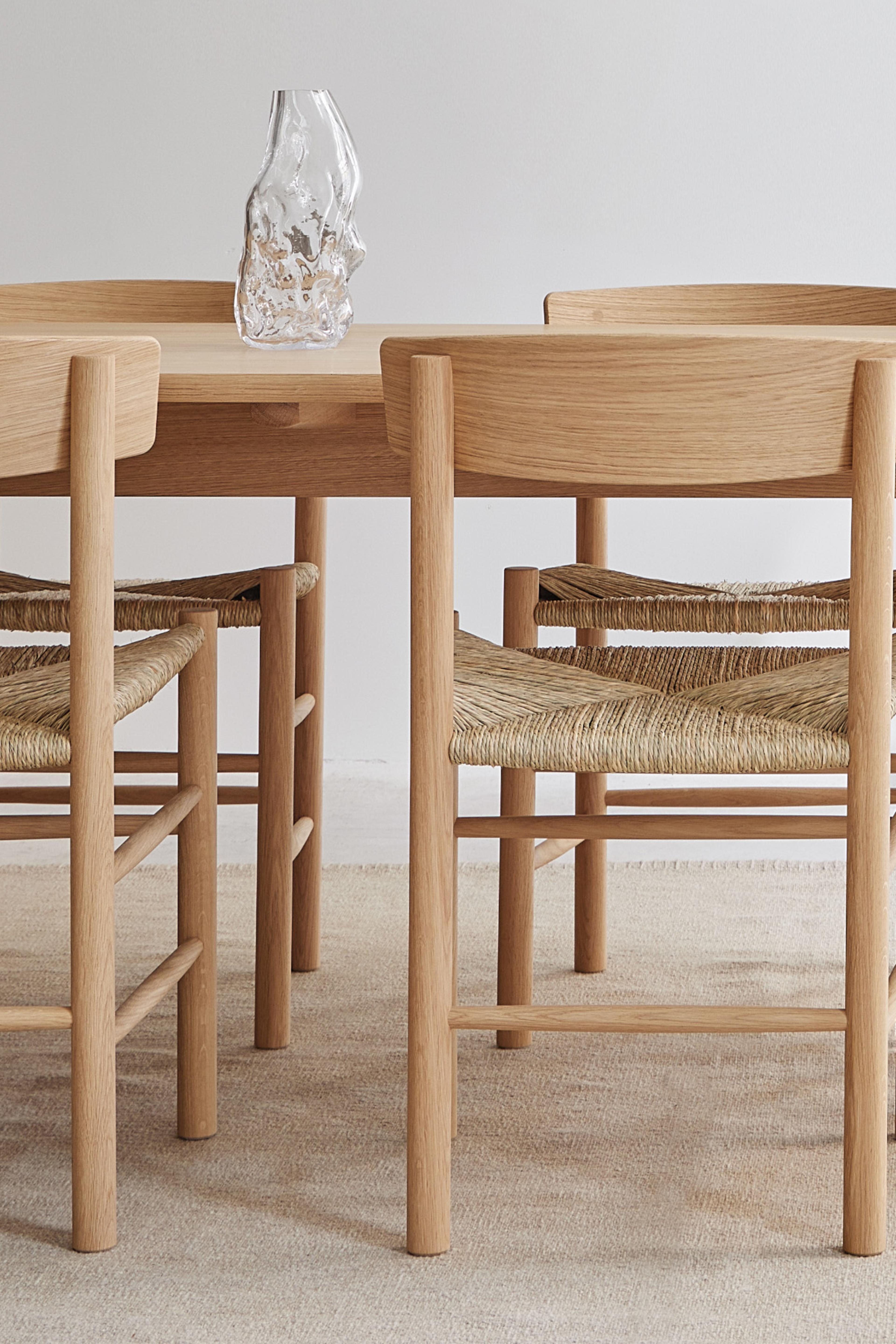 The J39 Mogensen Chair anniversary edition and the C18 Mogensen Table by Børge Mogensen