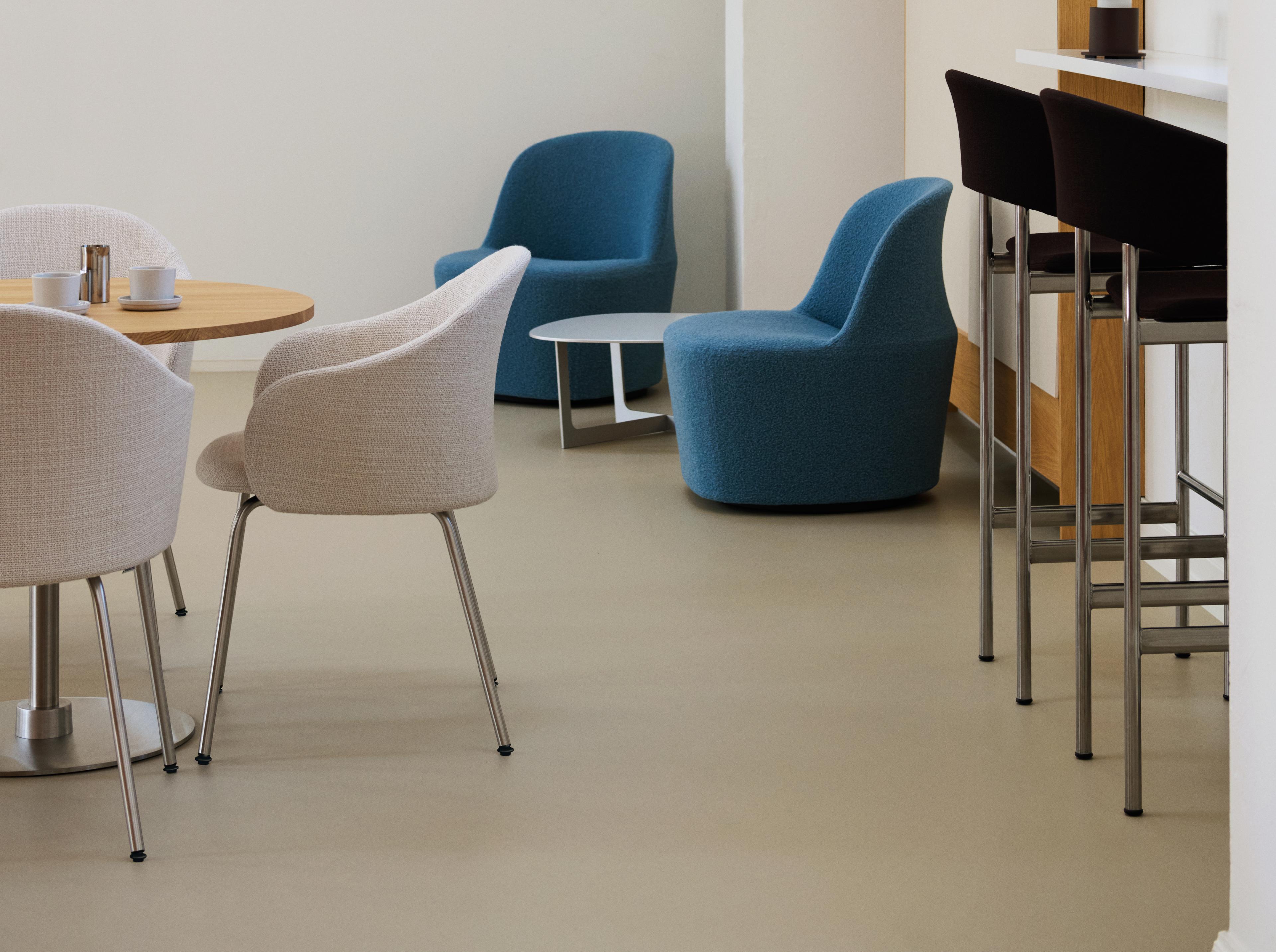 Gomo Armchair - Loop Flagstone / Brushed steel