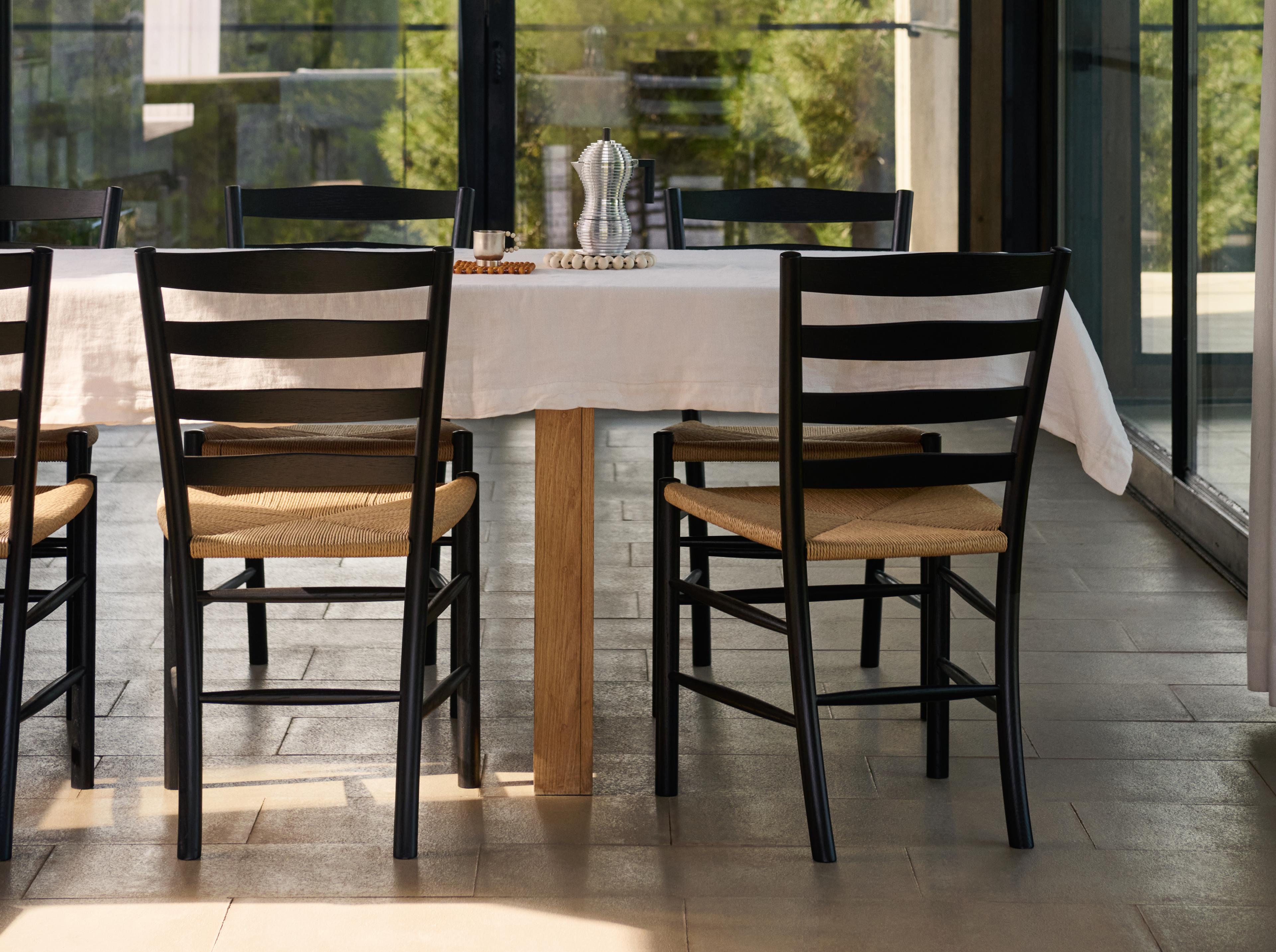 Klint Chair - Natural Papercord  / Black Lacquered Oak