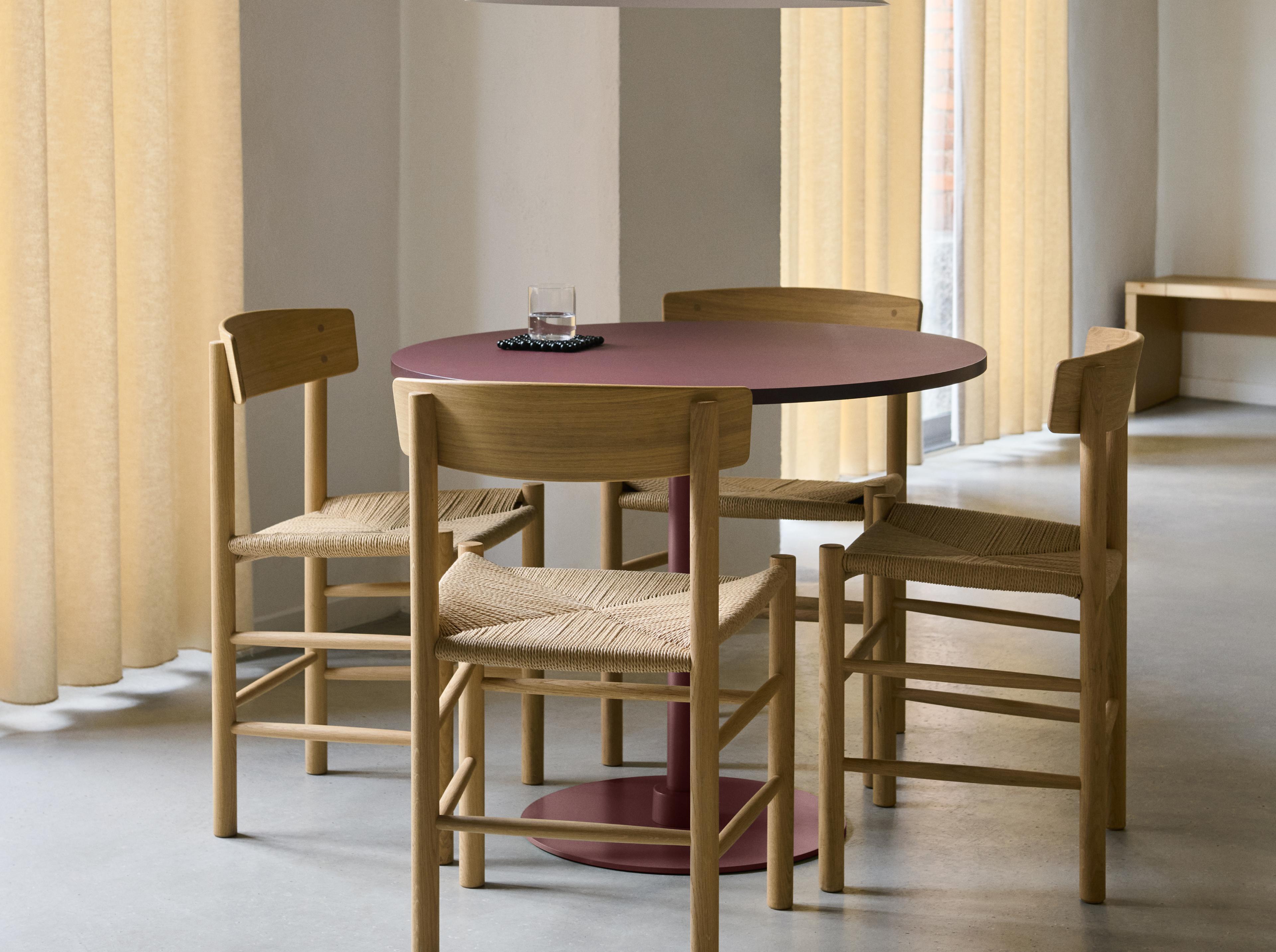 Plan Column Table - Rosso Jaipur / Bourdeaux (Height 73 cm)