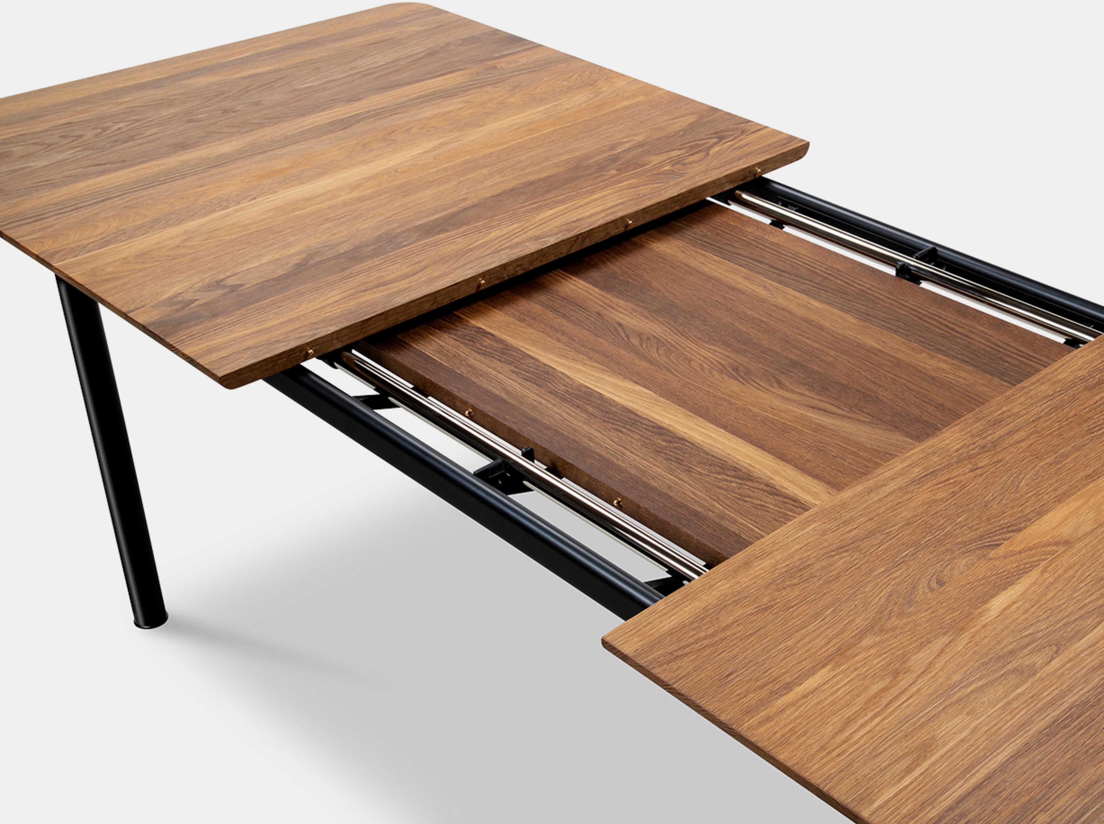 Plan Table Extendable - Smoked oak / Black frame