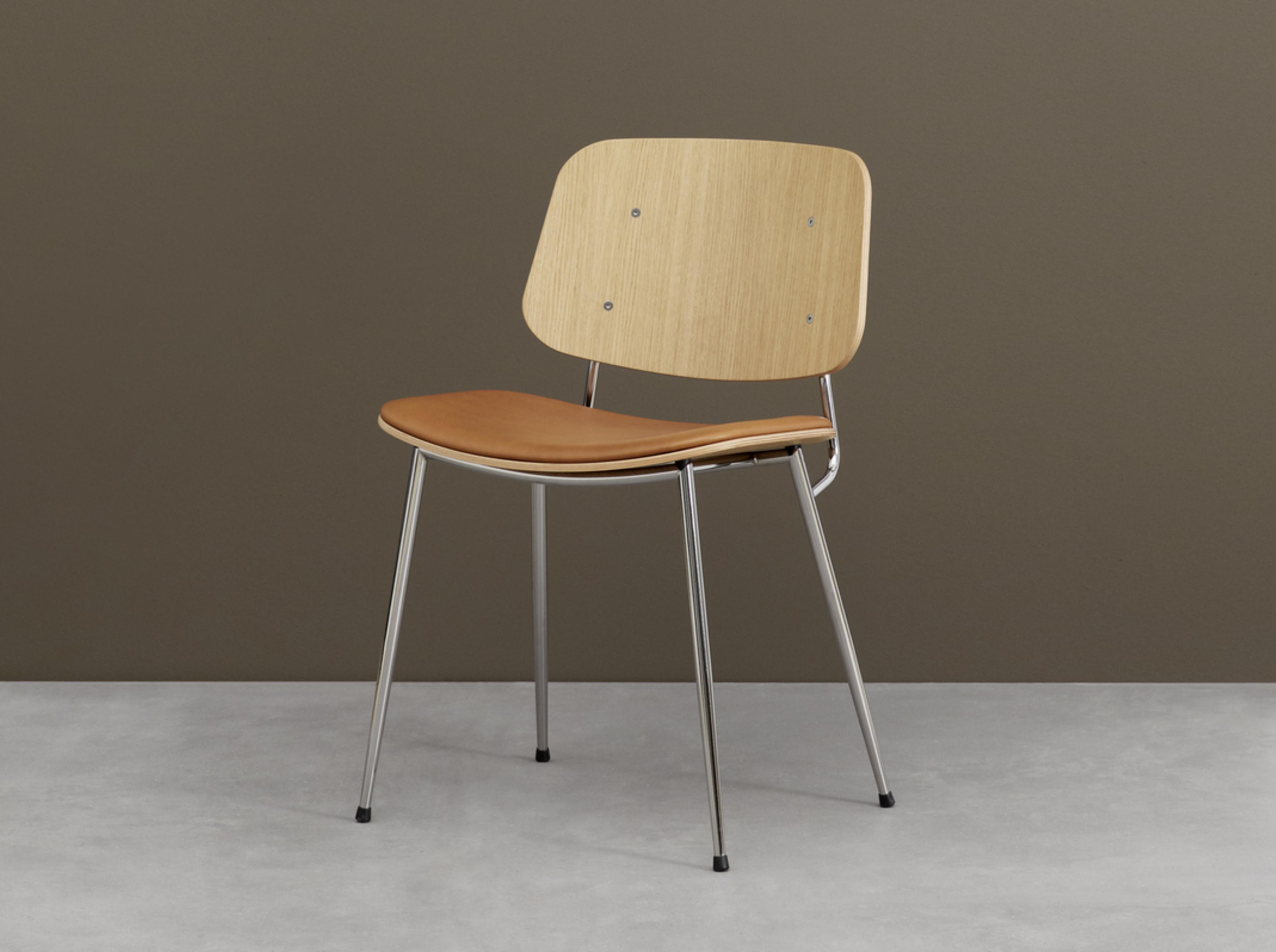 Børge Mogensen - Søborg Metal Base Seat upholstered