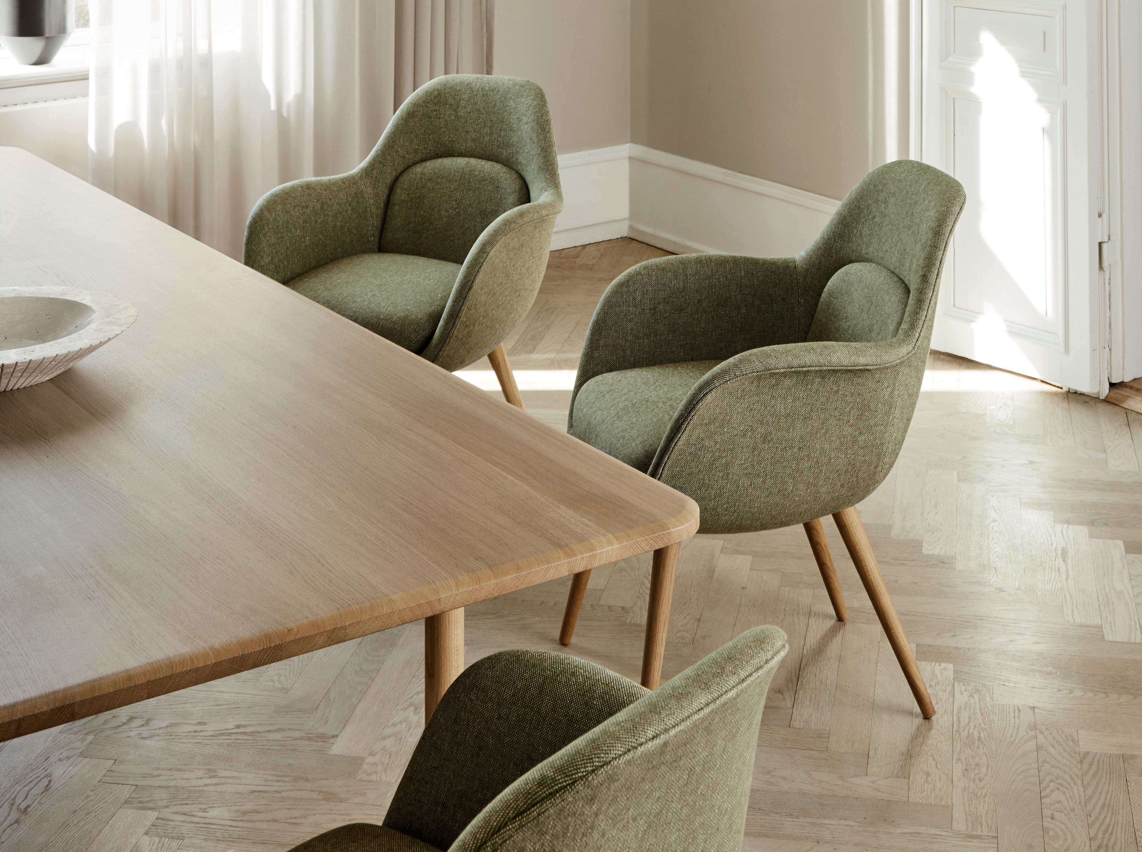 Space Copenhagen - Swoon Dining Armchair Wood Base