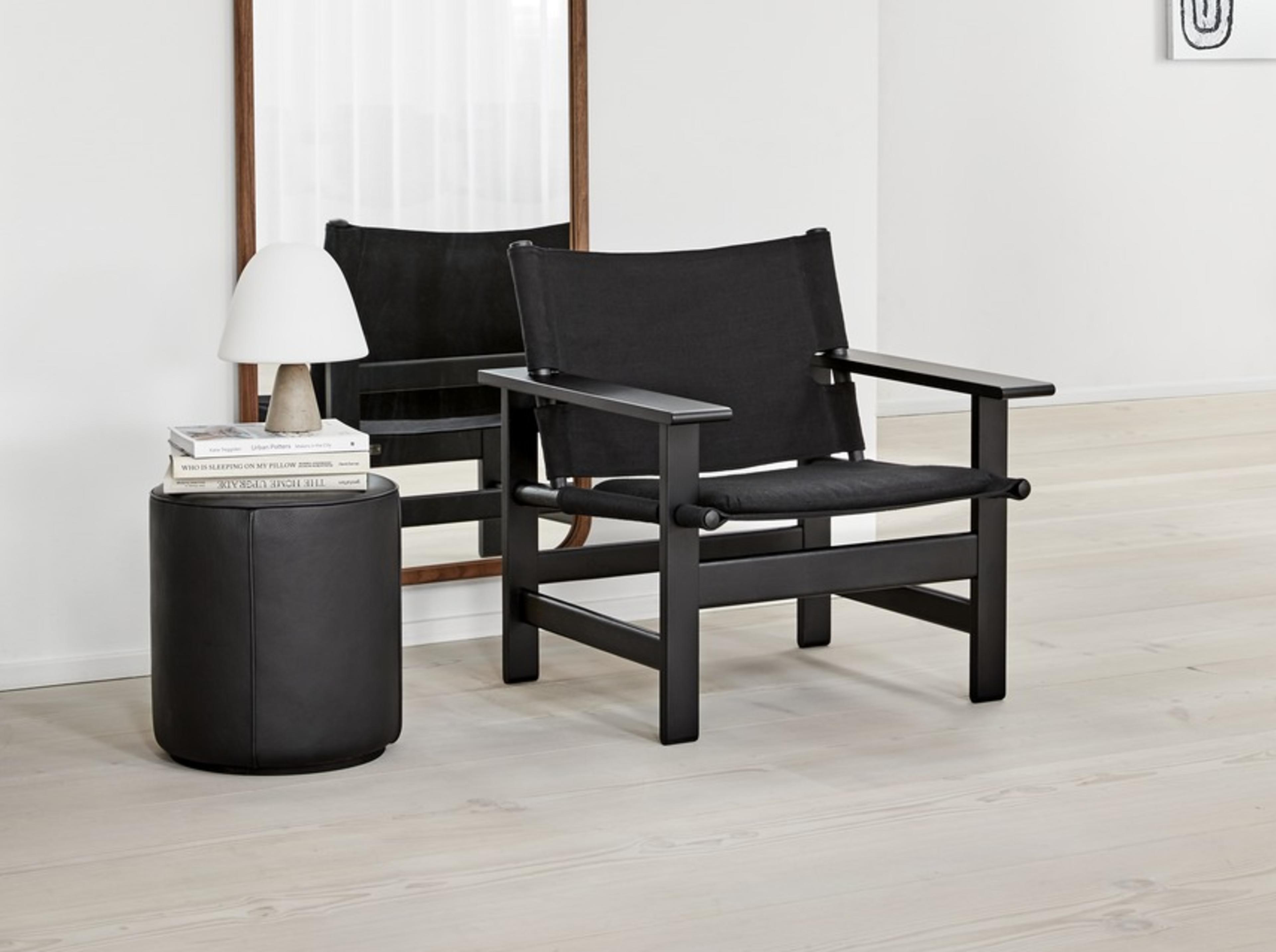 The Canvas Chair - Black Canvas / Black lacquered oak