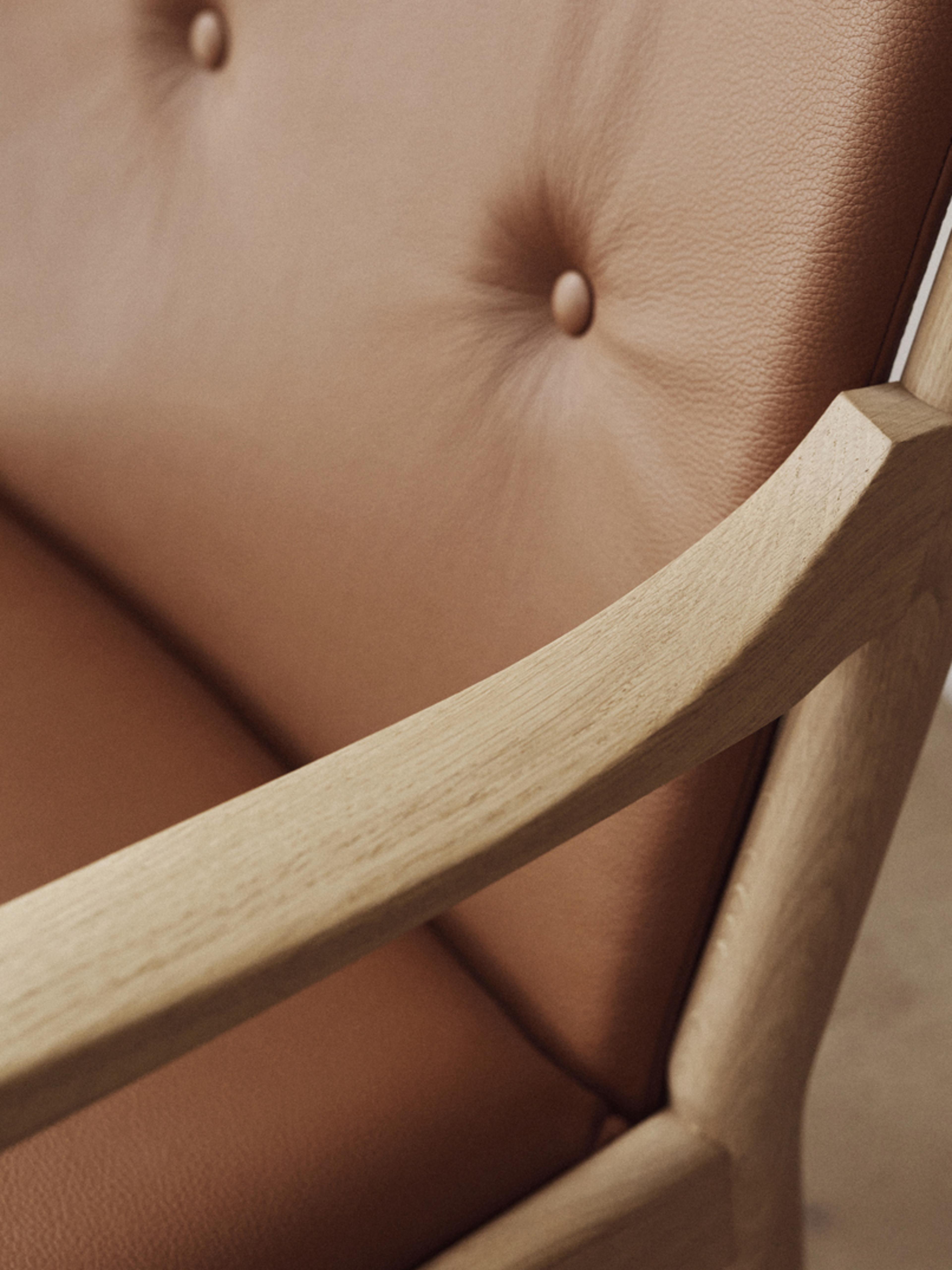 Closeup image of the 1788 Easy chair by Hans J. Wegner