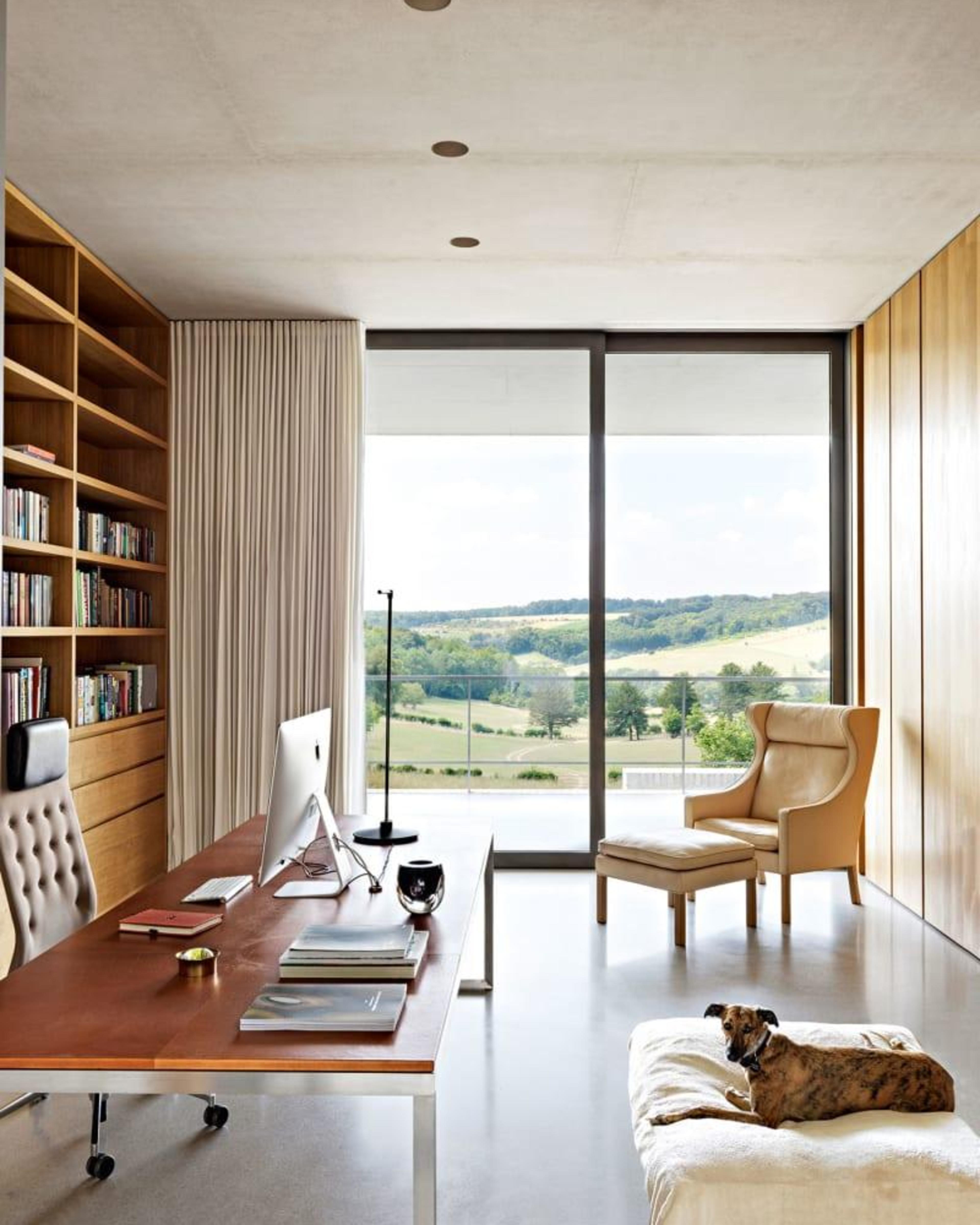 The Mogensen 2204 Wing Chair by Børge Mogensen in a designer home in Buckinghamshire, UK