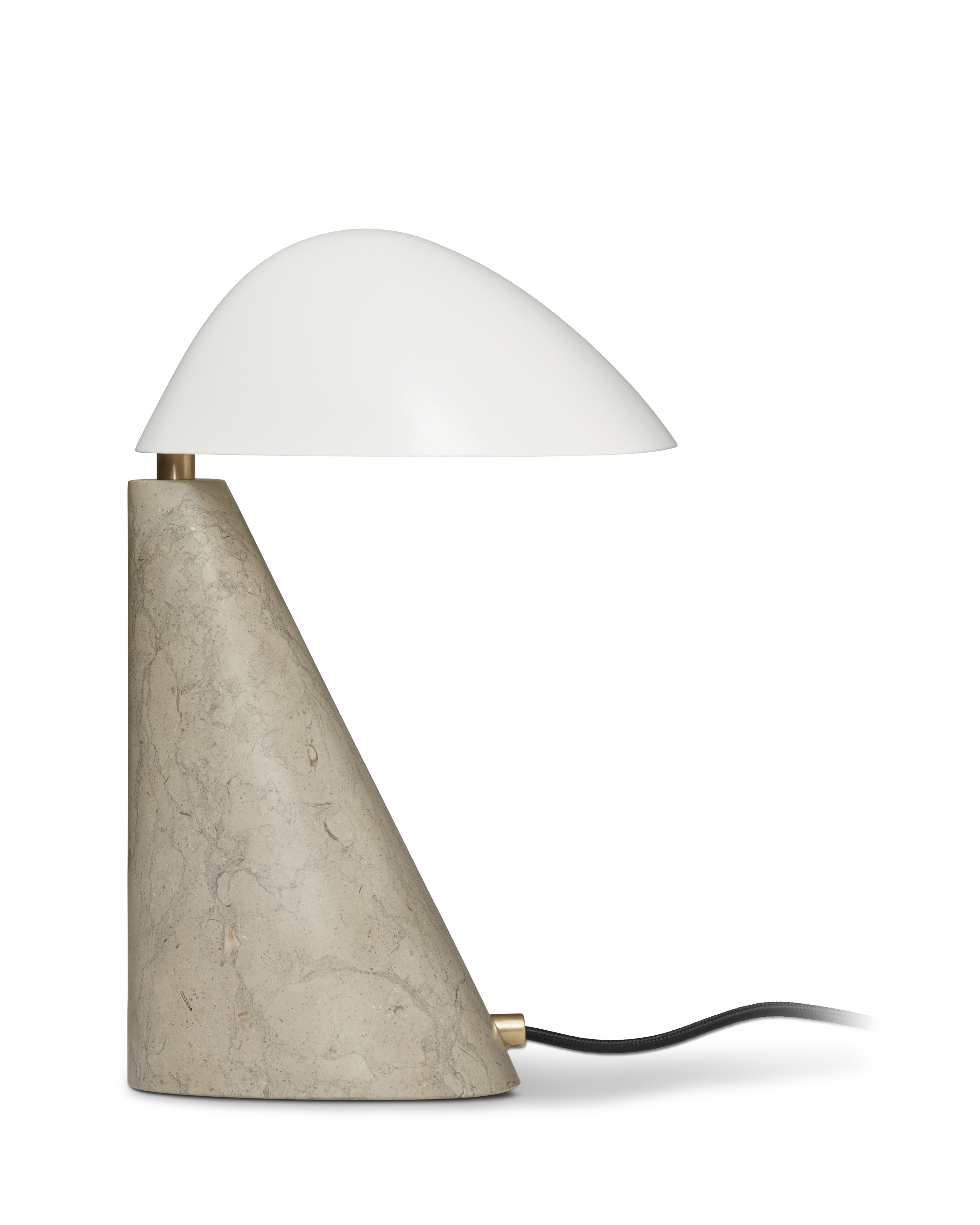 Fellow Lamp - Dark Atlantico Limestone / White metal