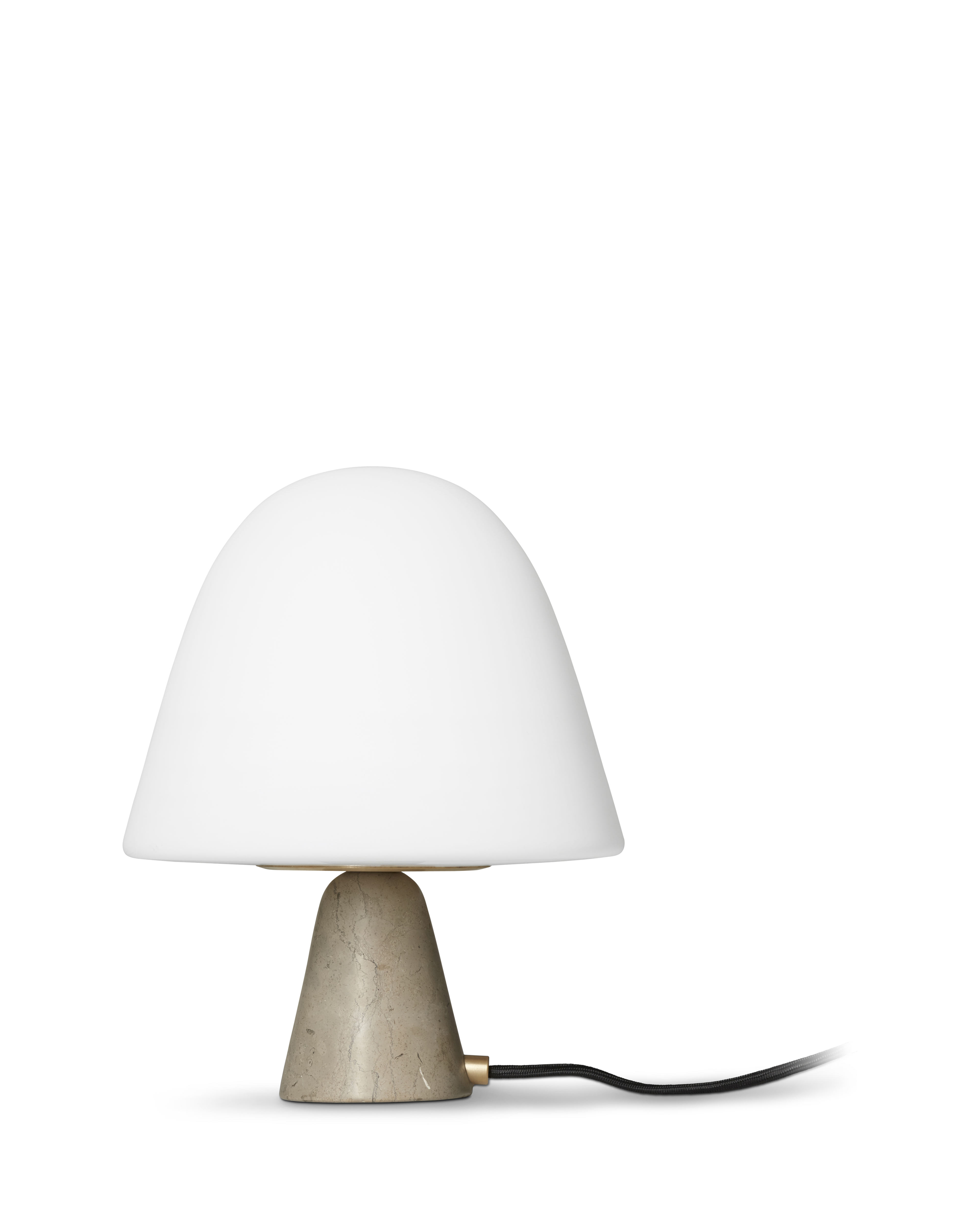 Meadow Lamp - Dark Atlantico Limestone / Hvidt opalglas