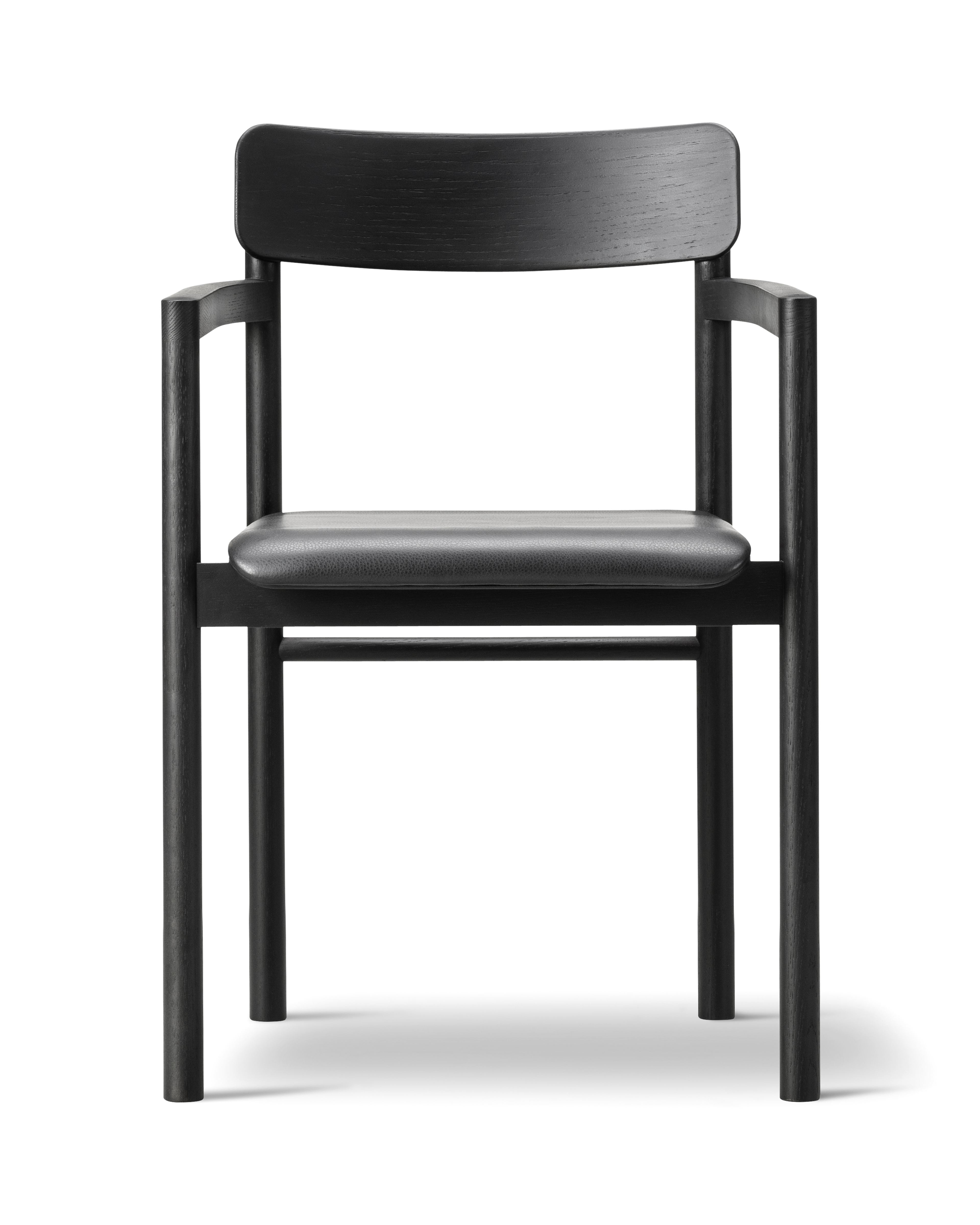 Post Chair - Leather 88 Primo / Black lacquered oak