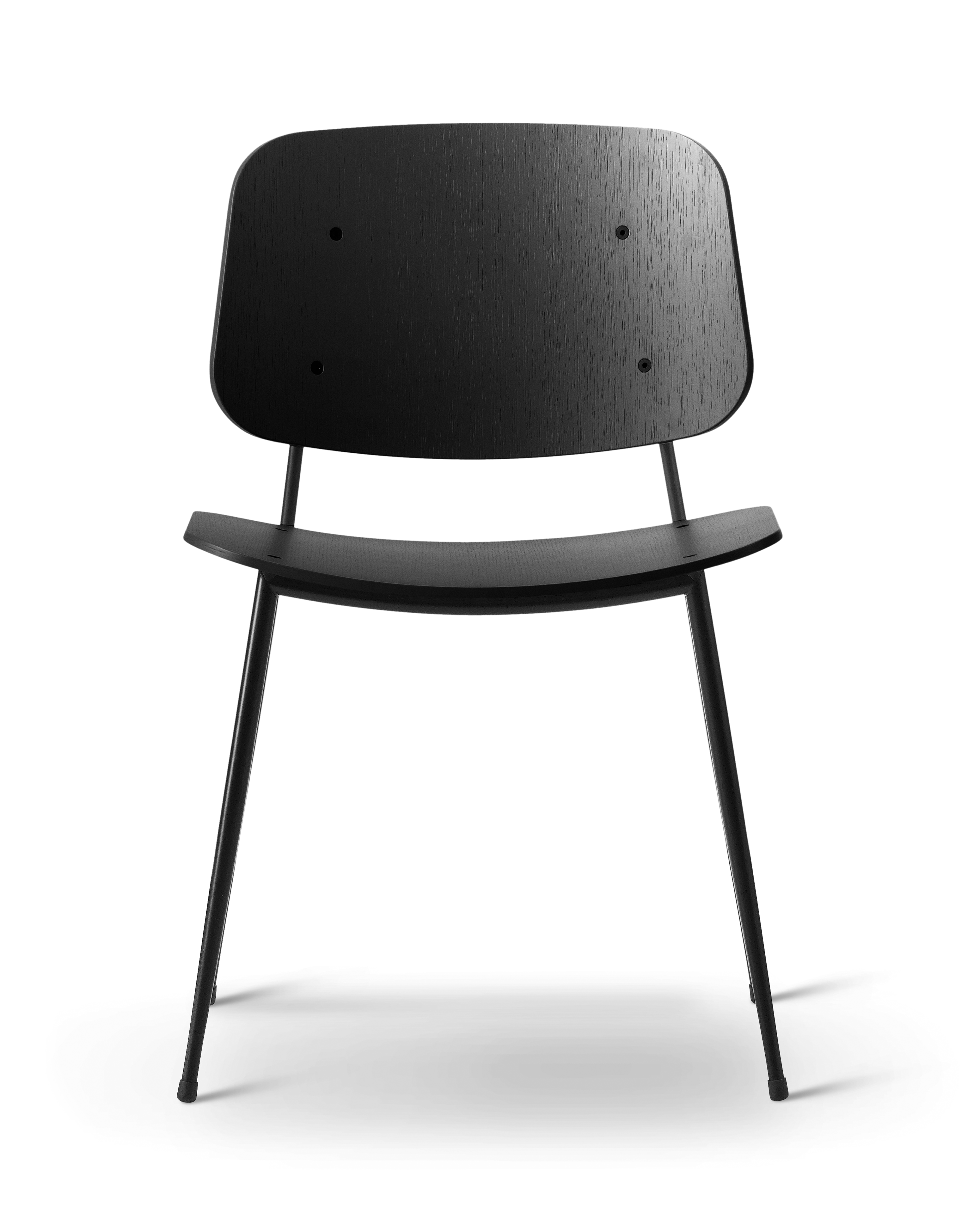 Søborg Chair - Black lacquered oak / Black frame