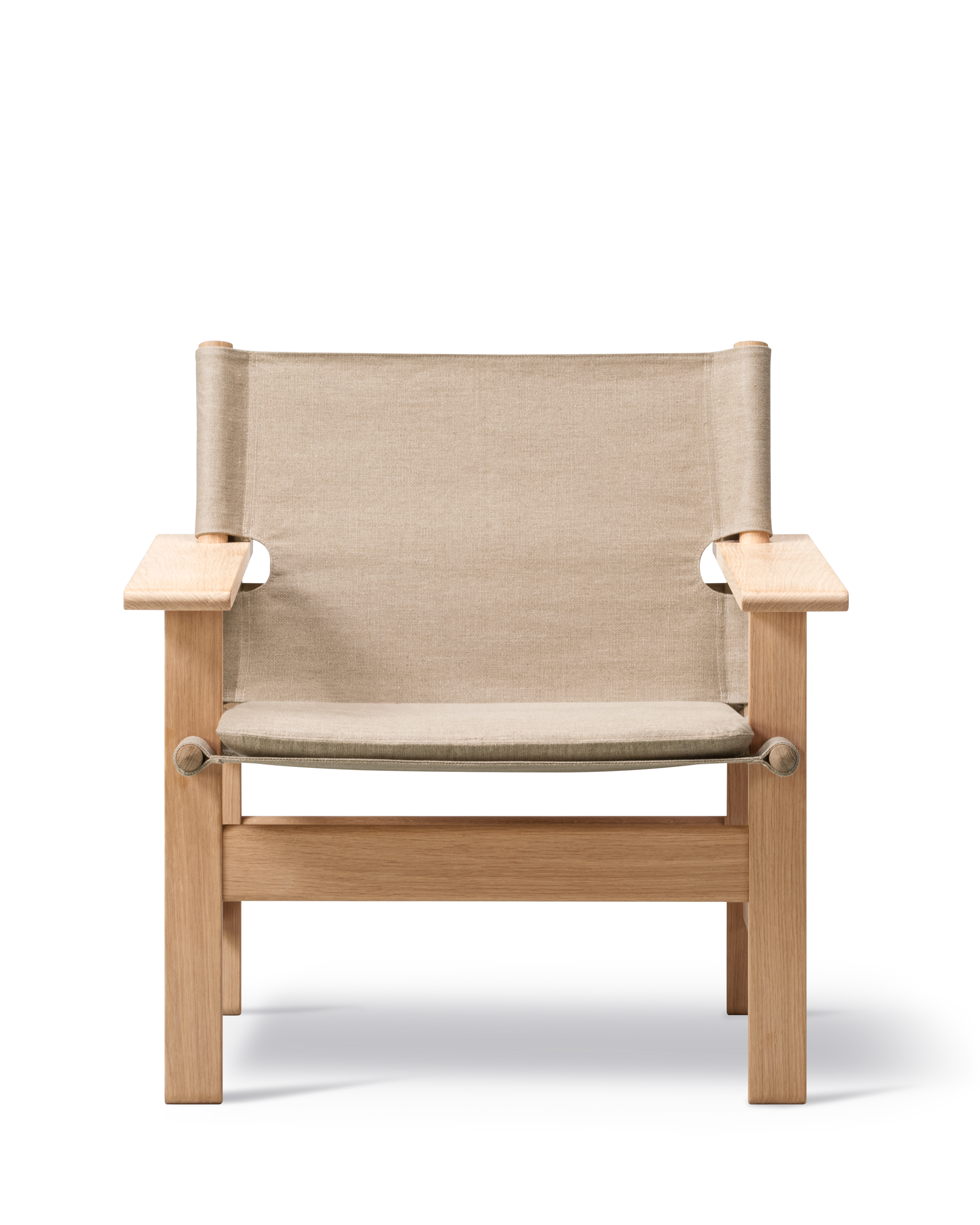 The Canvas Chair - Natural Canvas / Oak light oil - With cushion