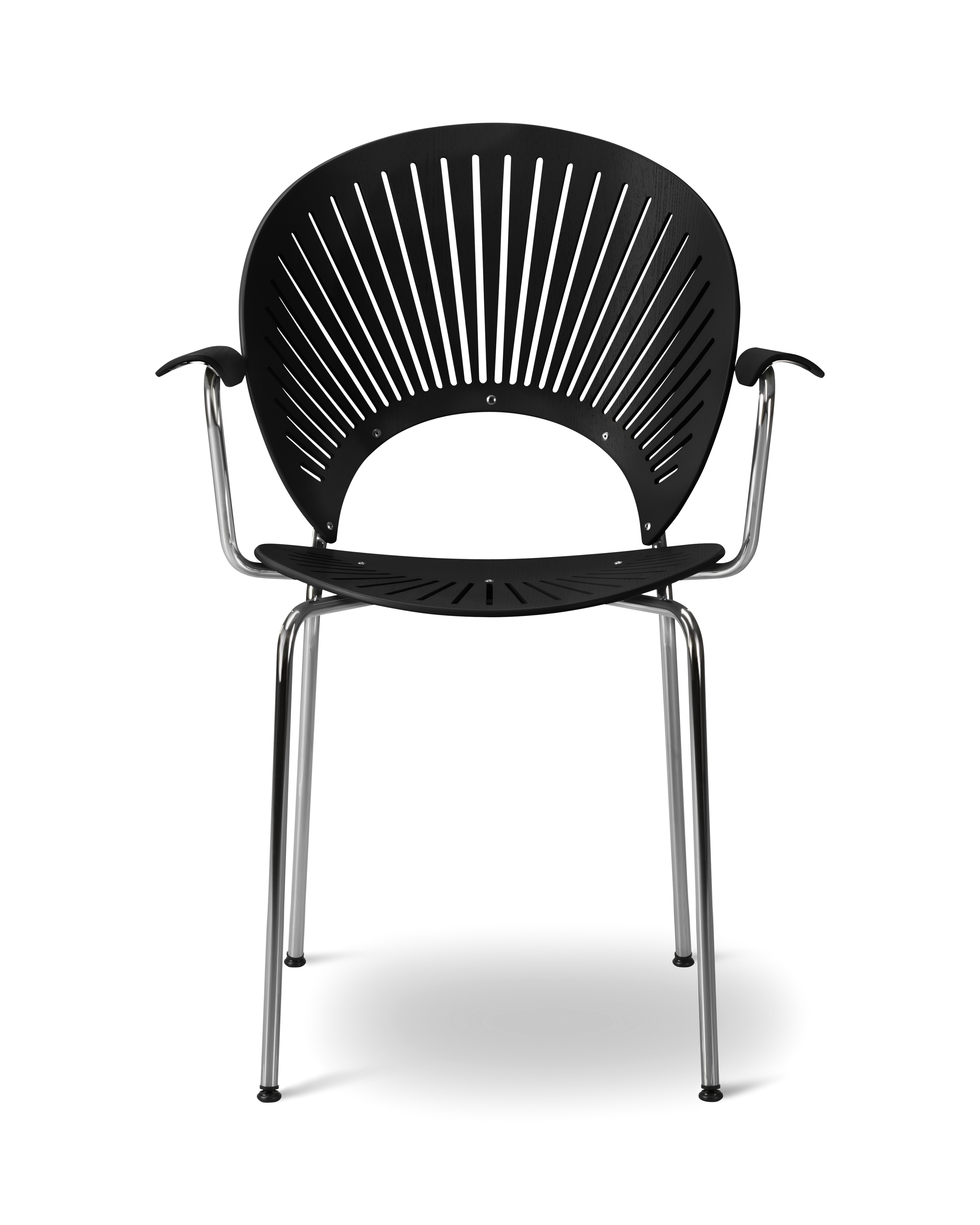 Trinidad Armchair  - Black Ash / Chrome frame