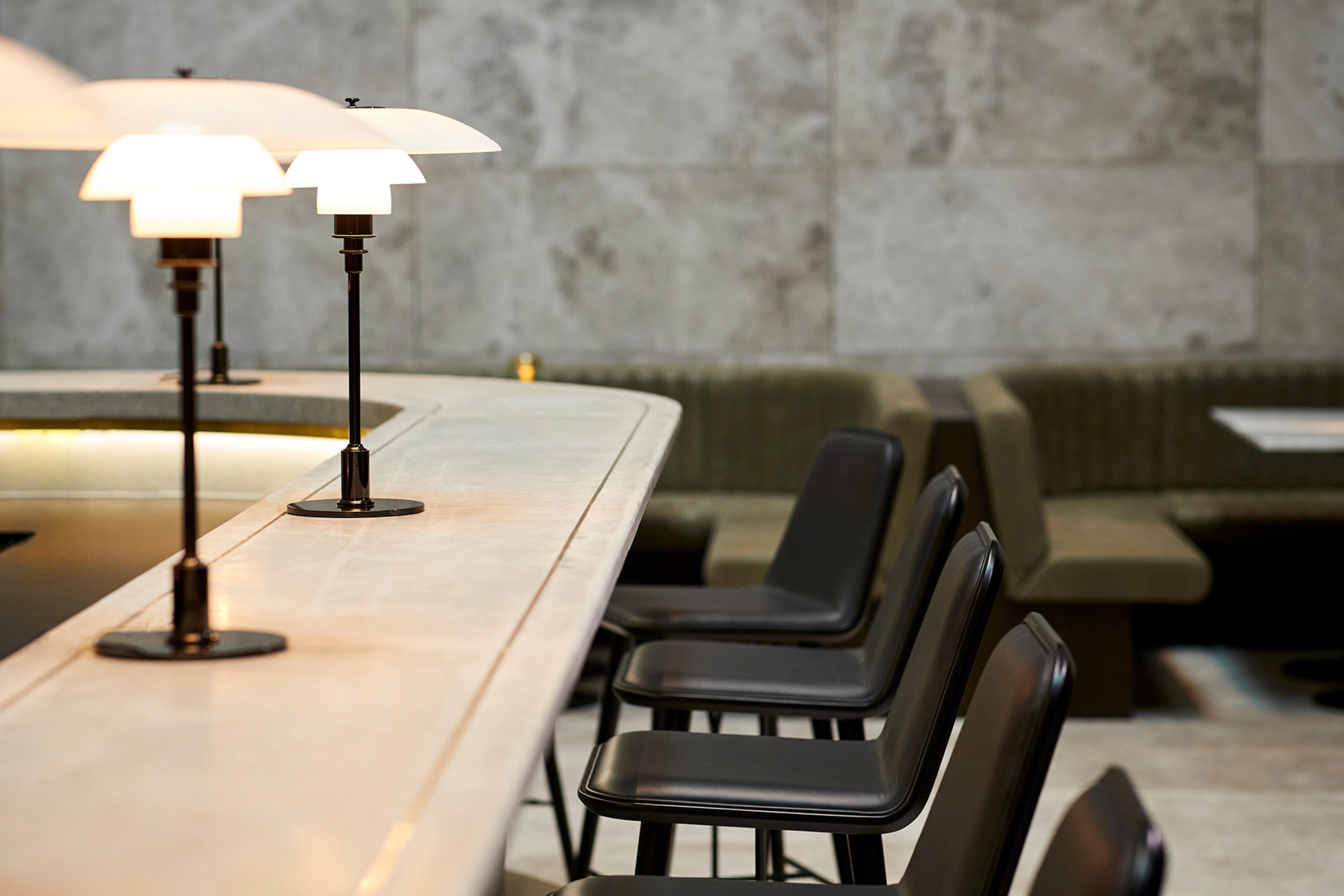 Spine Wood Barstool in Work Club Olderfleet in Melbourne, Australia