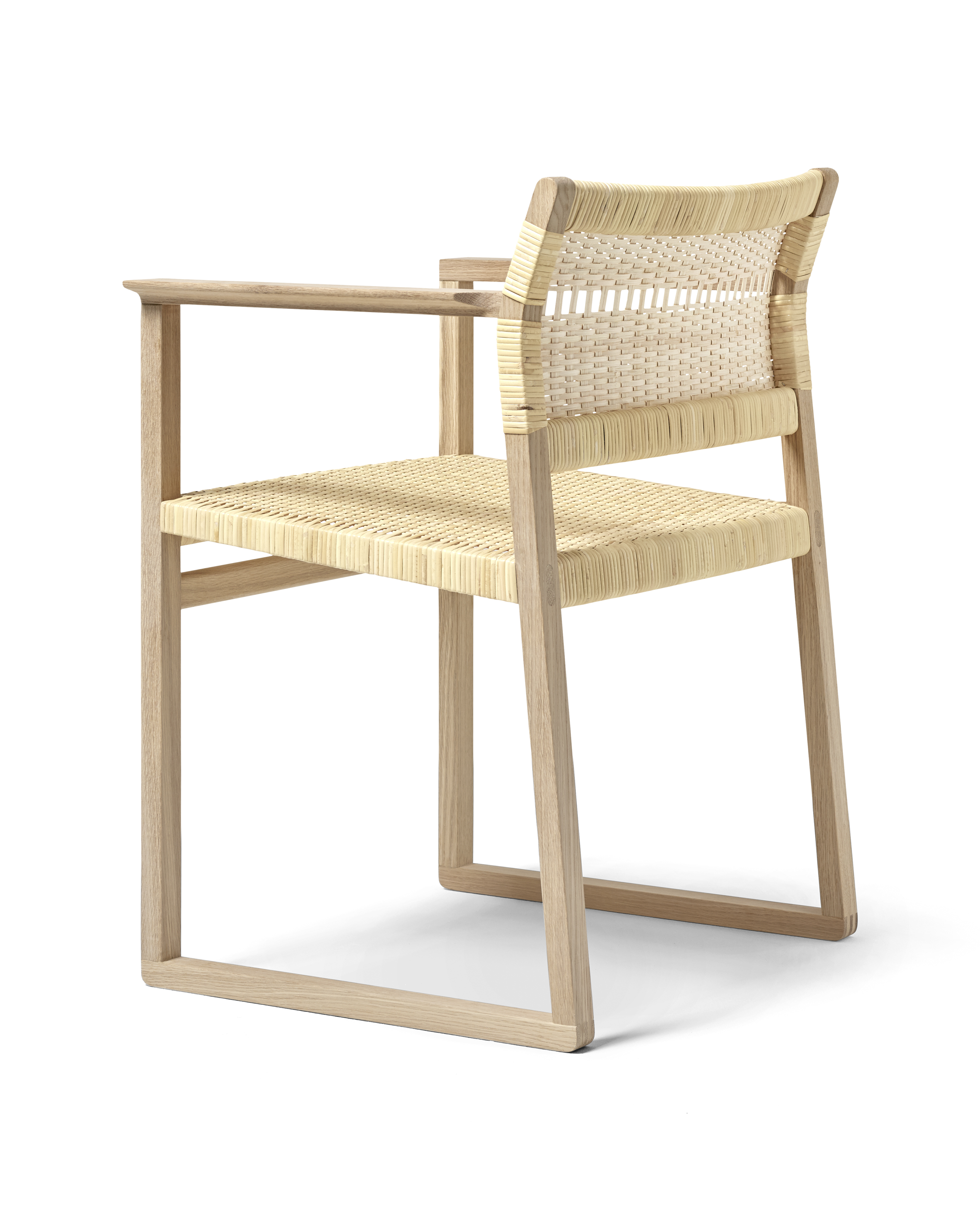 BM62 Chair - Cane wicker / Oak lacquered