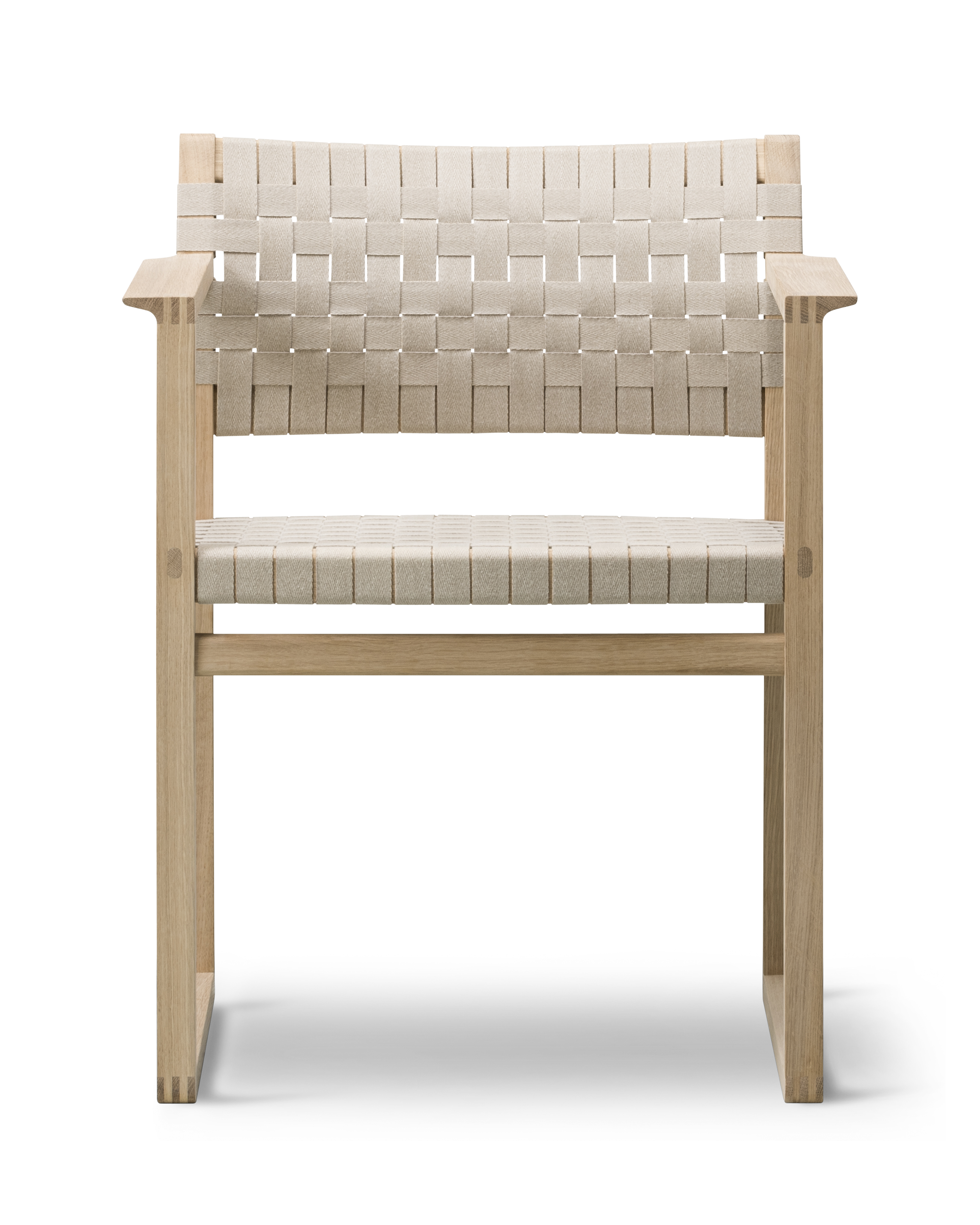 BM62 Chair - Natural linen webbing / Oak oil