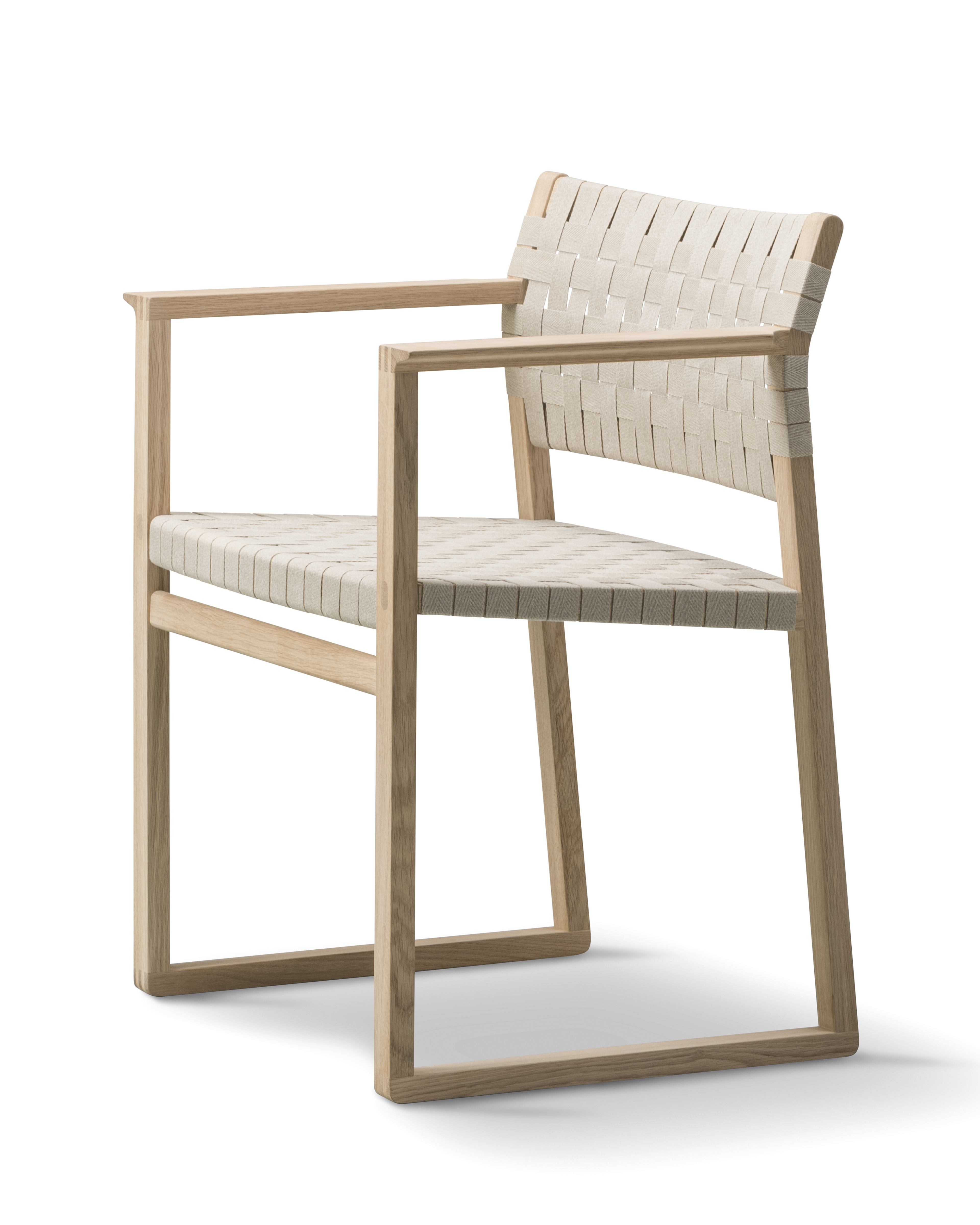 BM62 Chair - Natural linen webbing / Oak oil