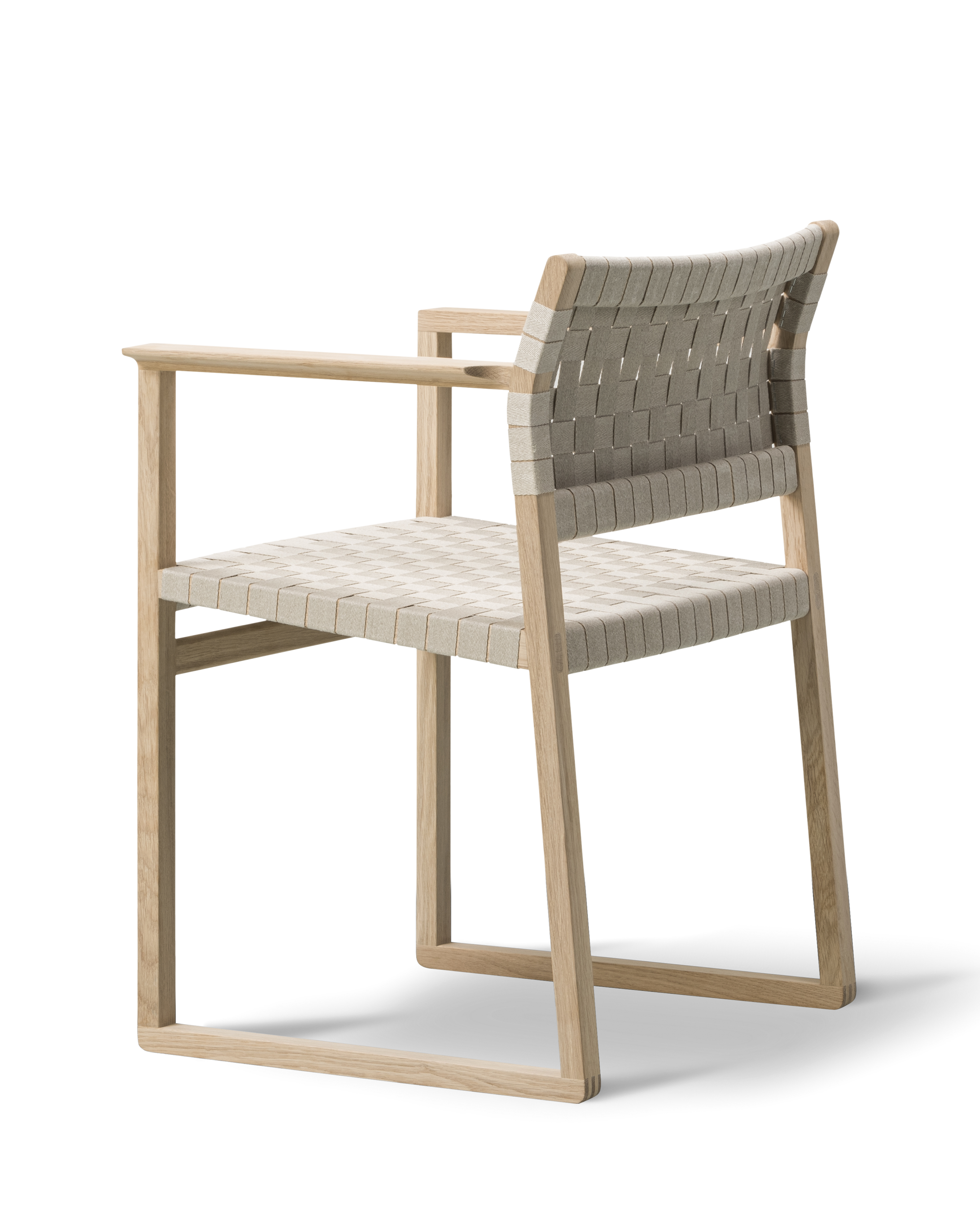 BM62 Chair - Natural linen webbing / Oak oil