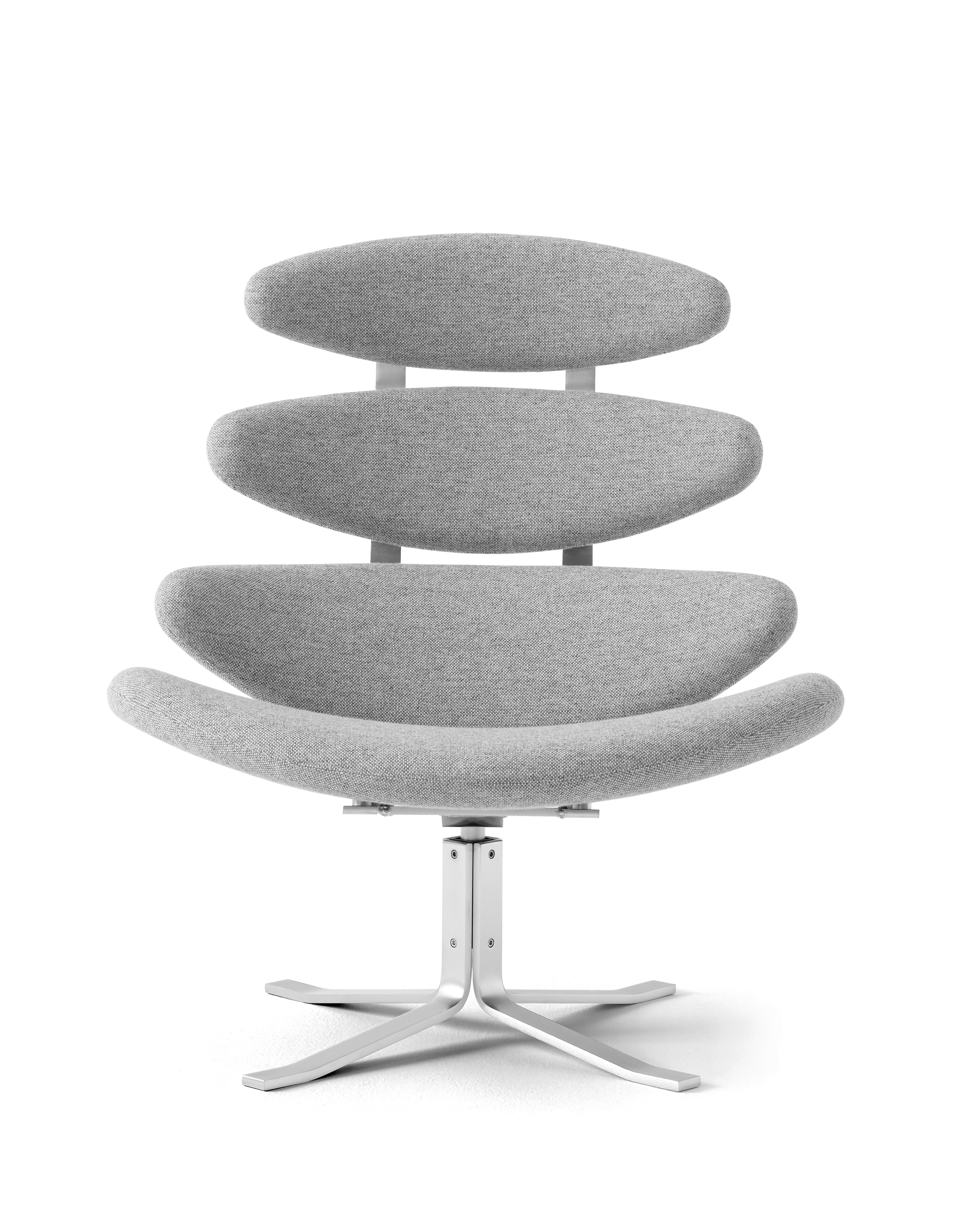 Corona Chair - Hallingdal 110 / Stel i børstet stål