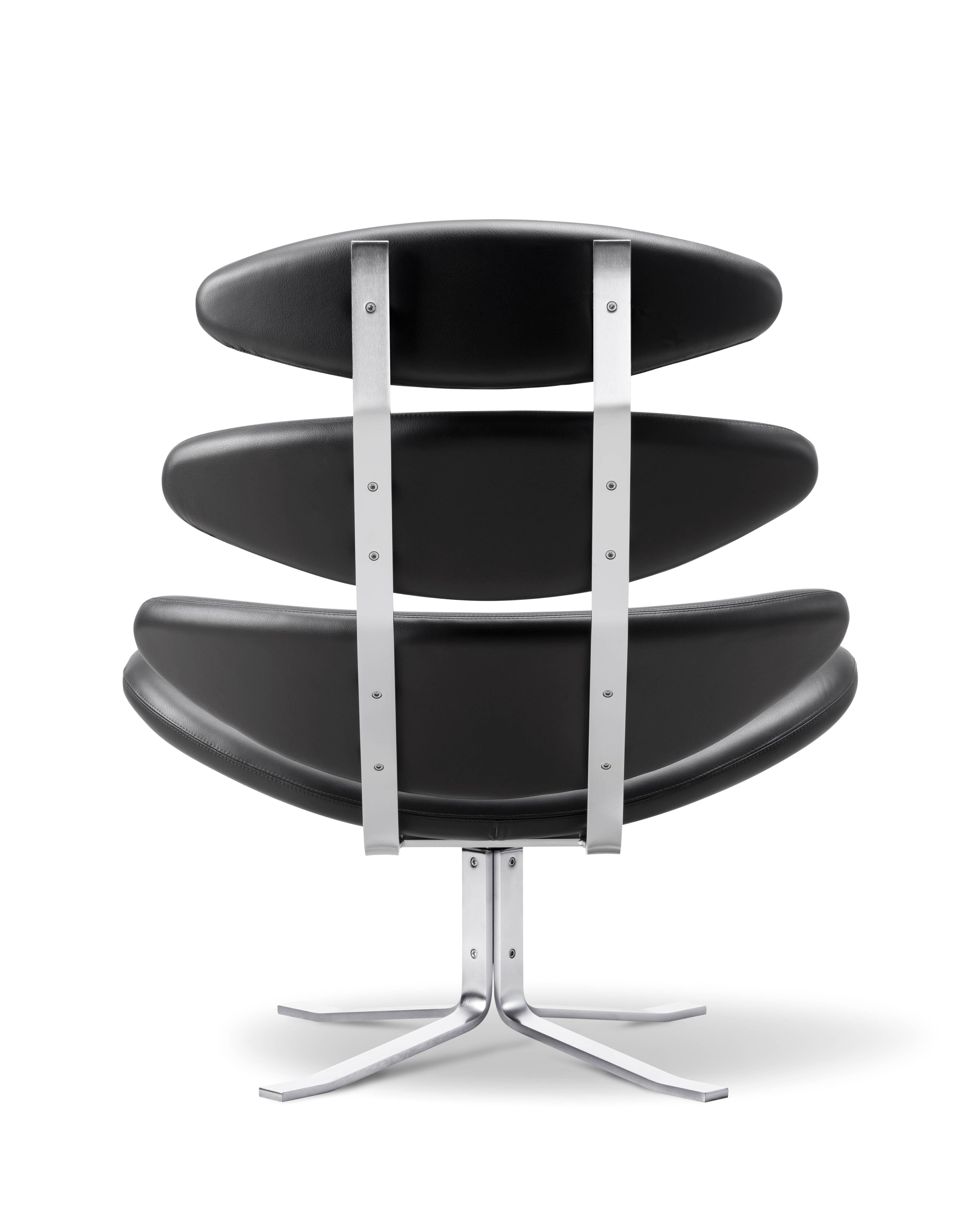 Corona Chair - Leather 301 Omni / Brushed steel frame