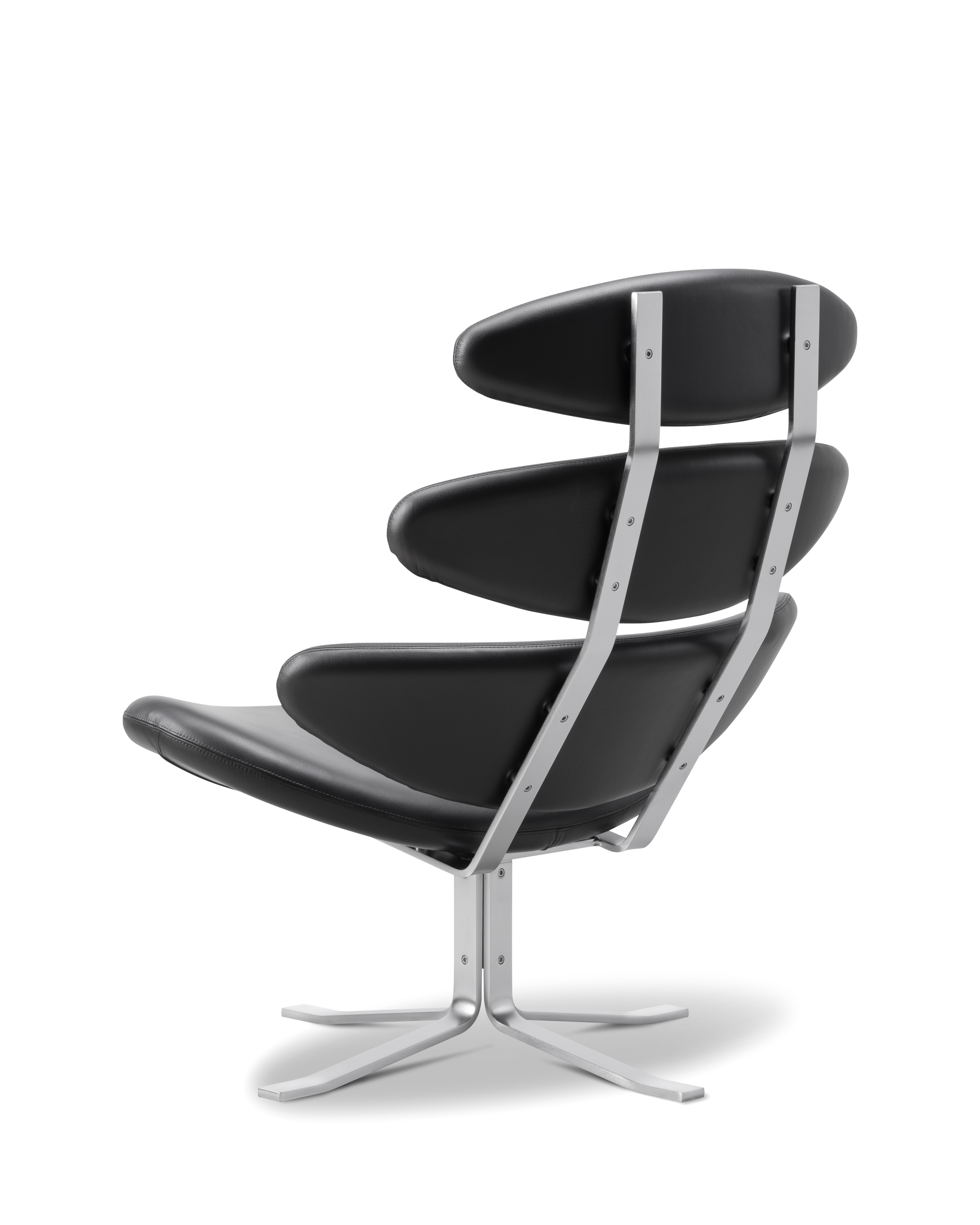 Corona Chair - Leather 301 Omni / Brushed steel frame