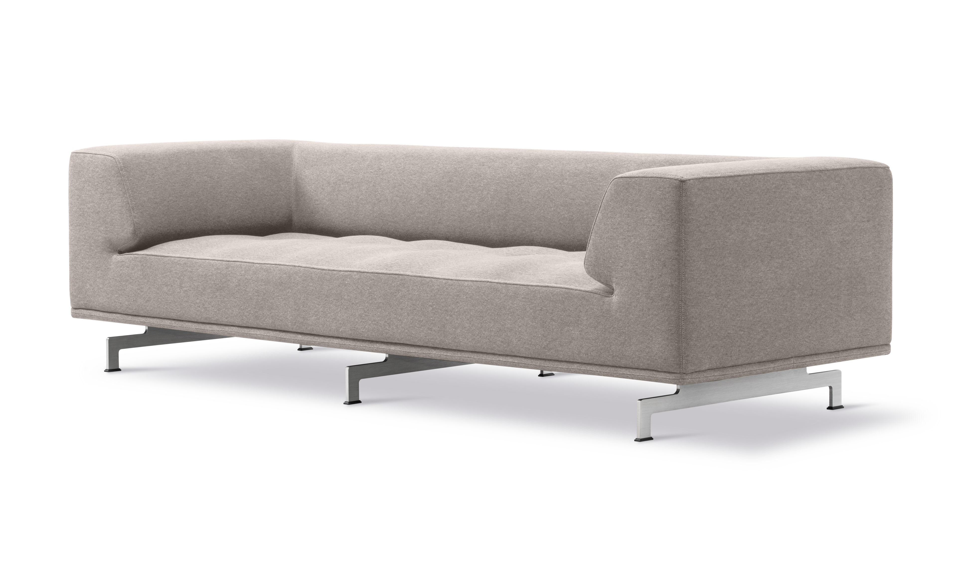 Delphi Sofa - Clay 12 / Børstet aluminium