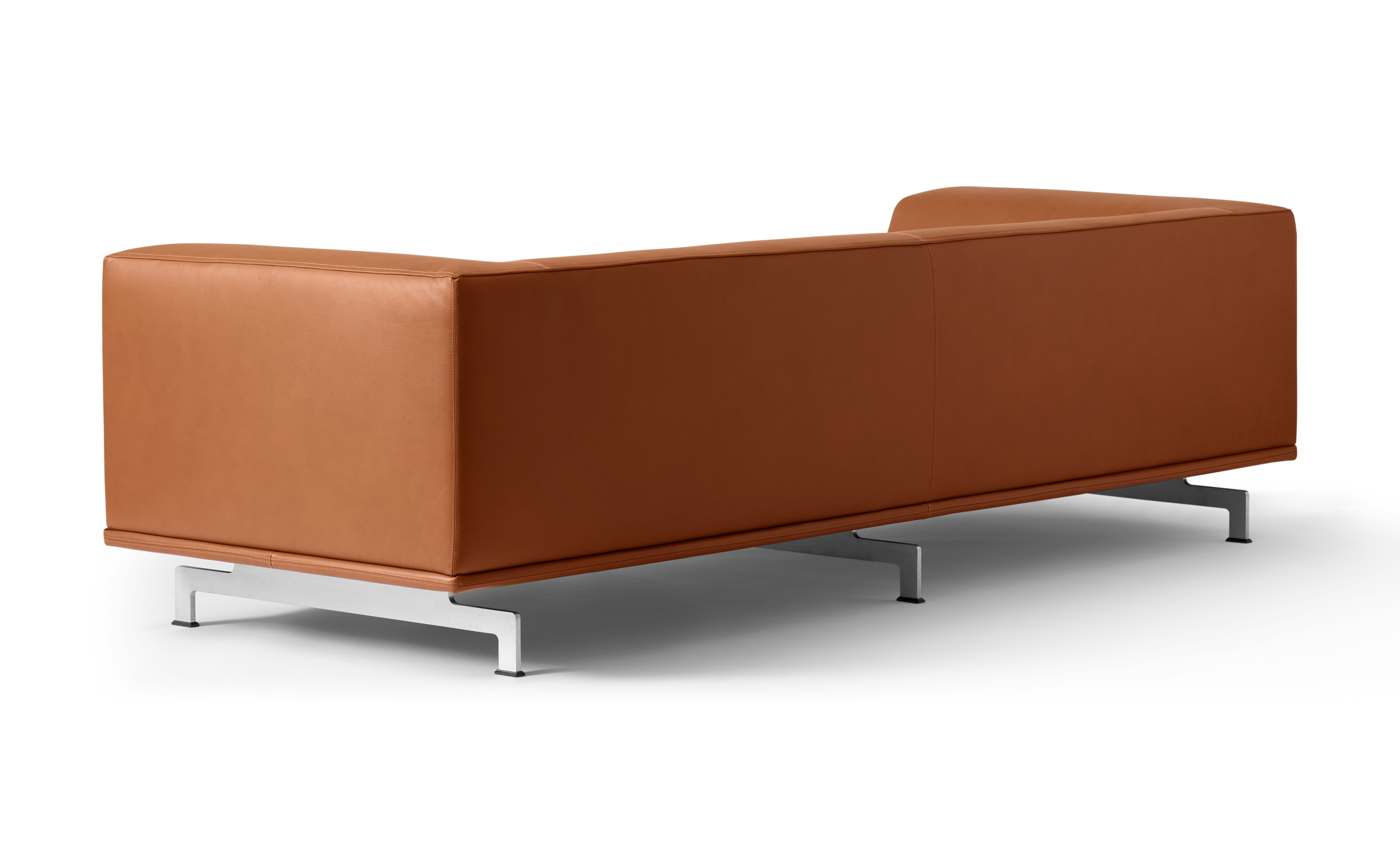 Delphi Sofa - Leather 95 Max / Brushed aluminium