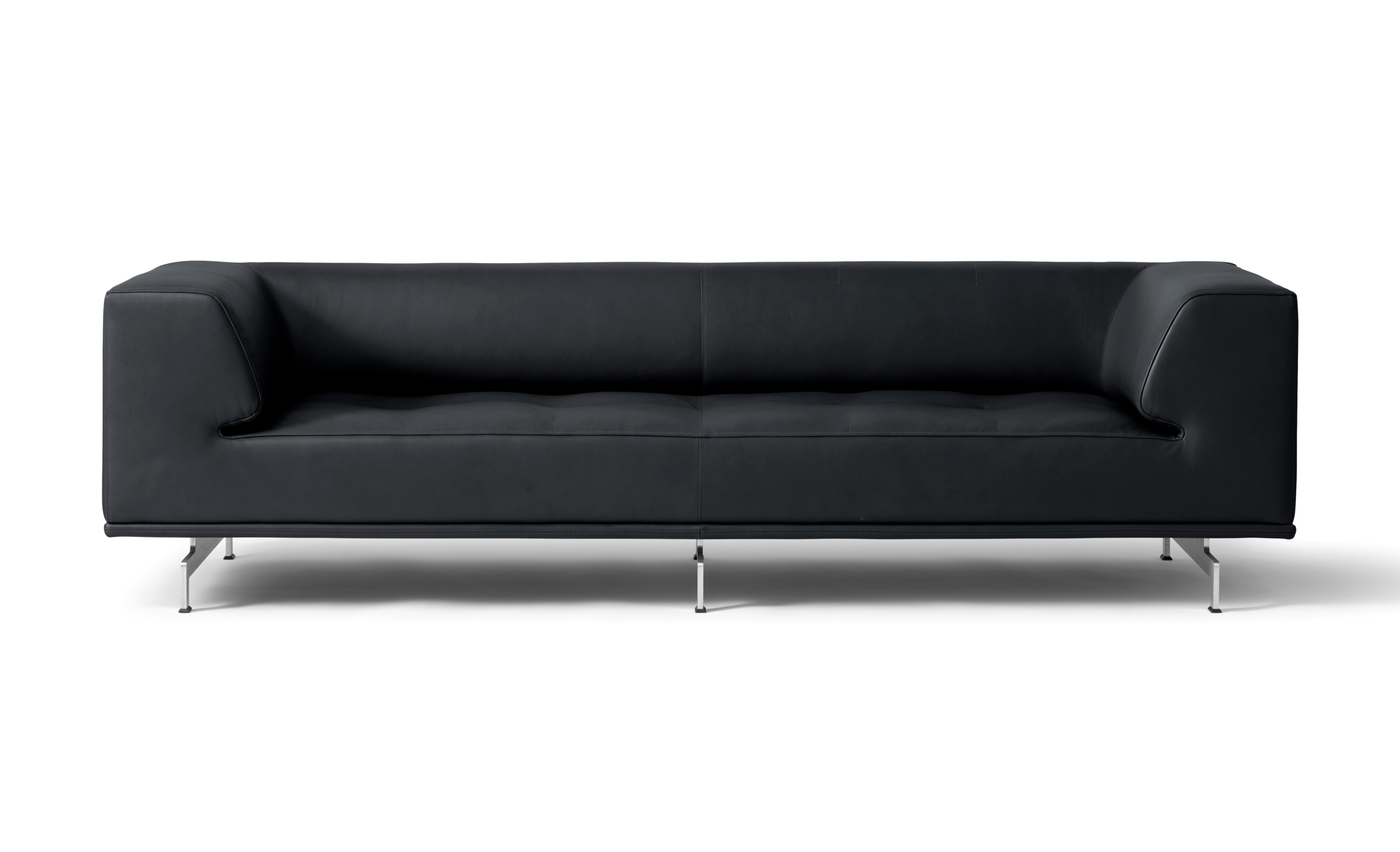 Delphi Sofa - Leather 98 Max / Brushed aluminium