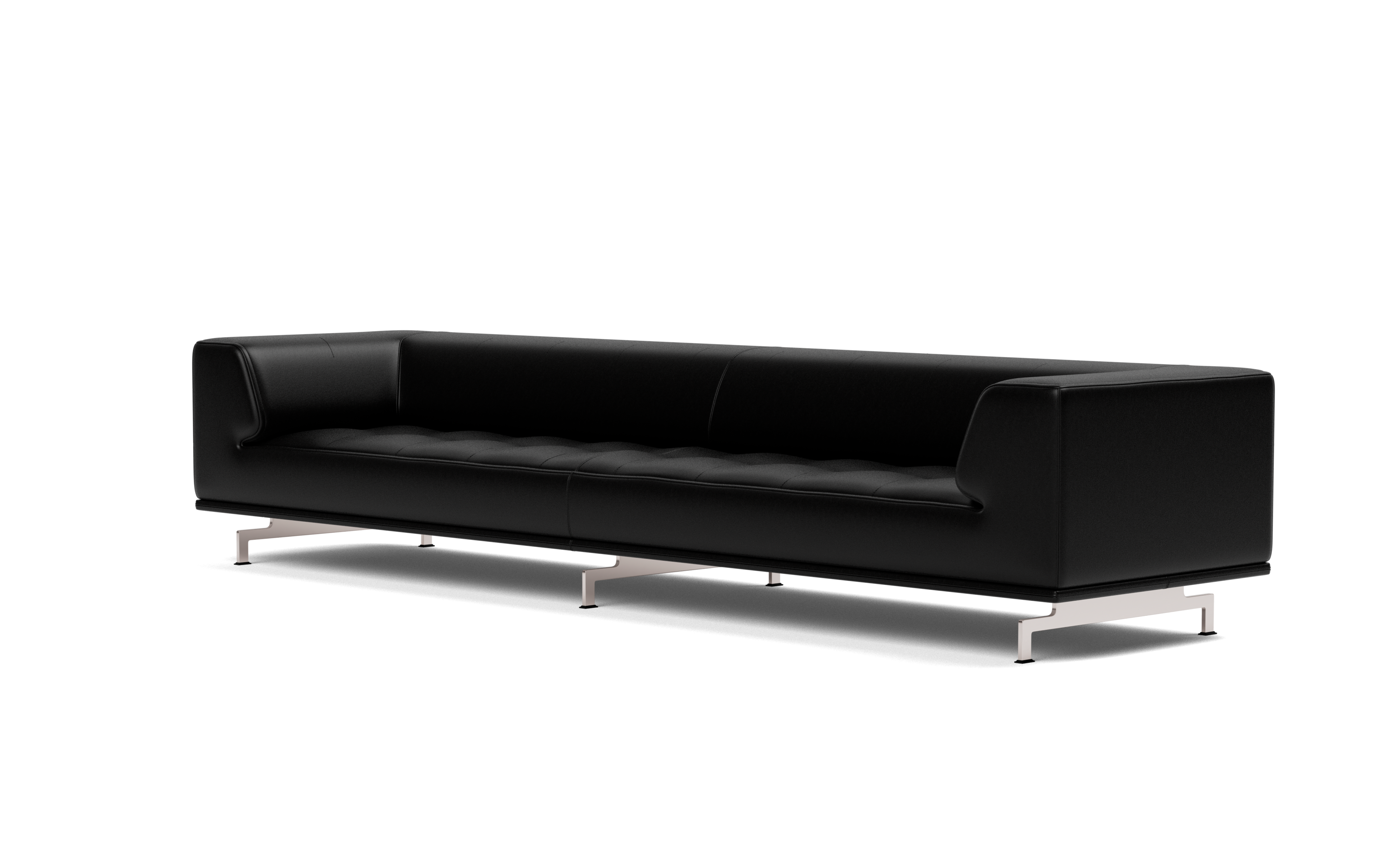 Delphi Sofa - Læder 905 Cera / Børstet aluminium