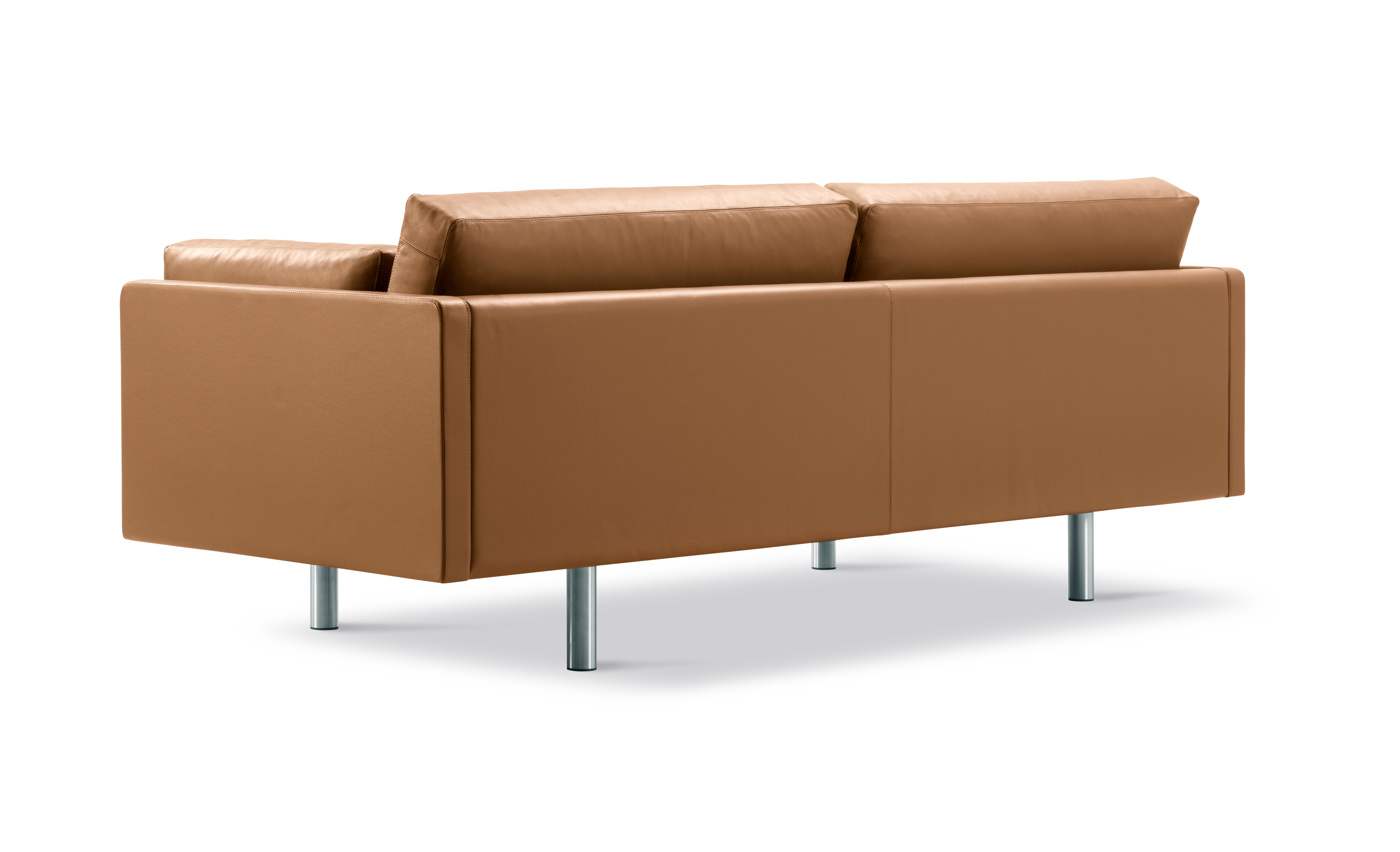 EJ220 Sofa - Leather Omni 307 Cognac / Brushed Chrome