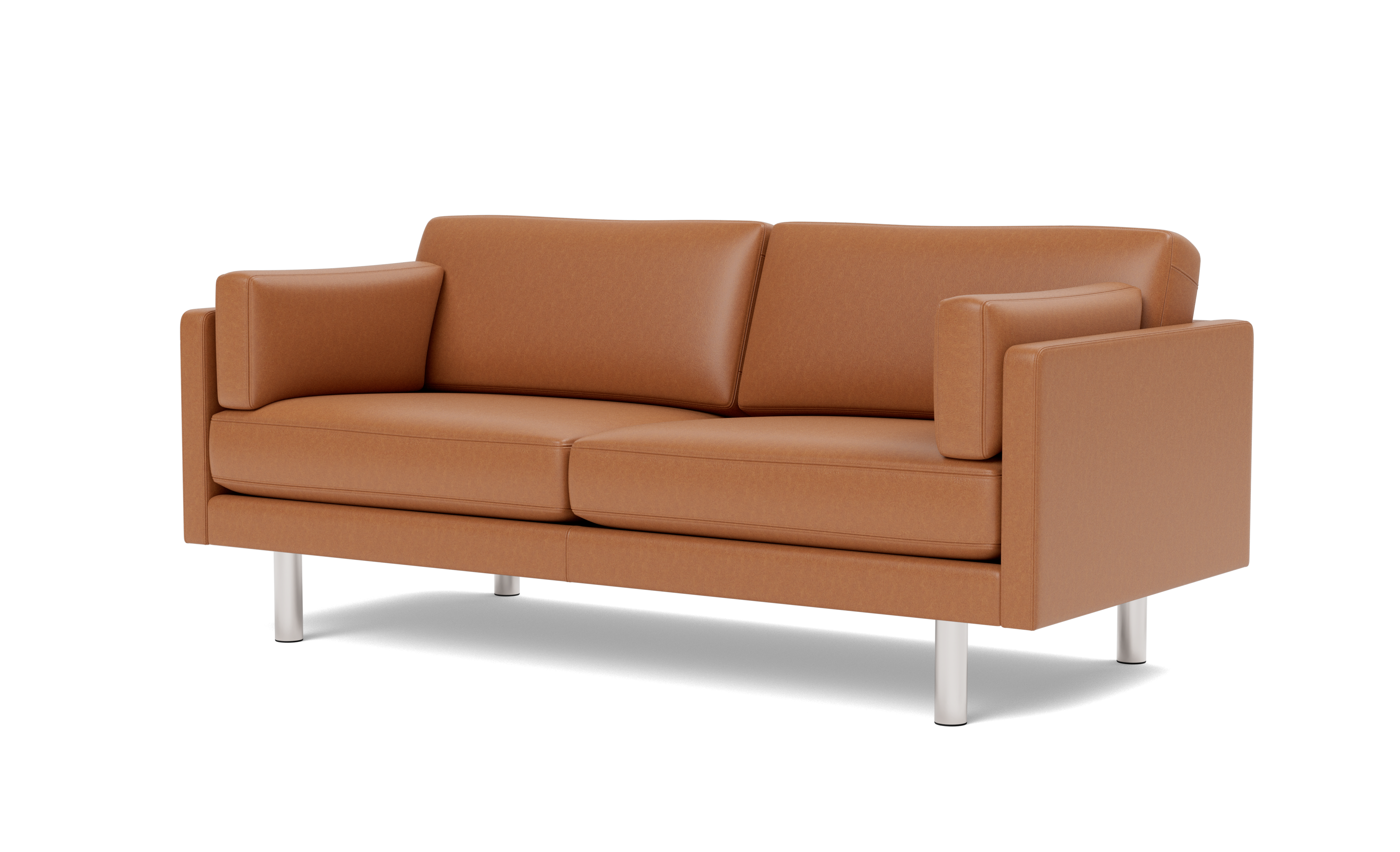 EJ220 Sofa - Leather Max 95 / Brushed Chrome