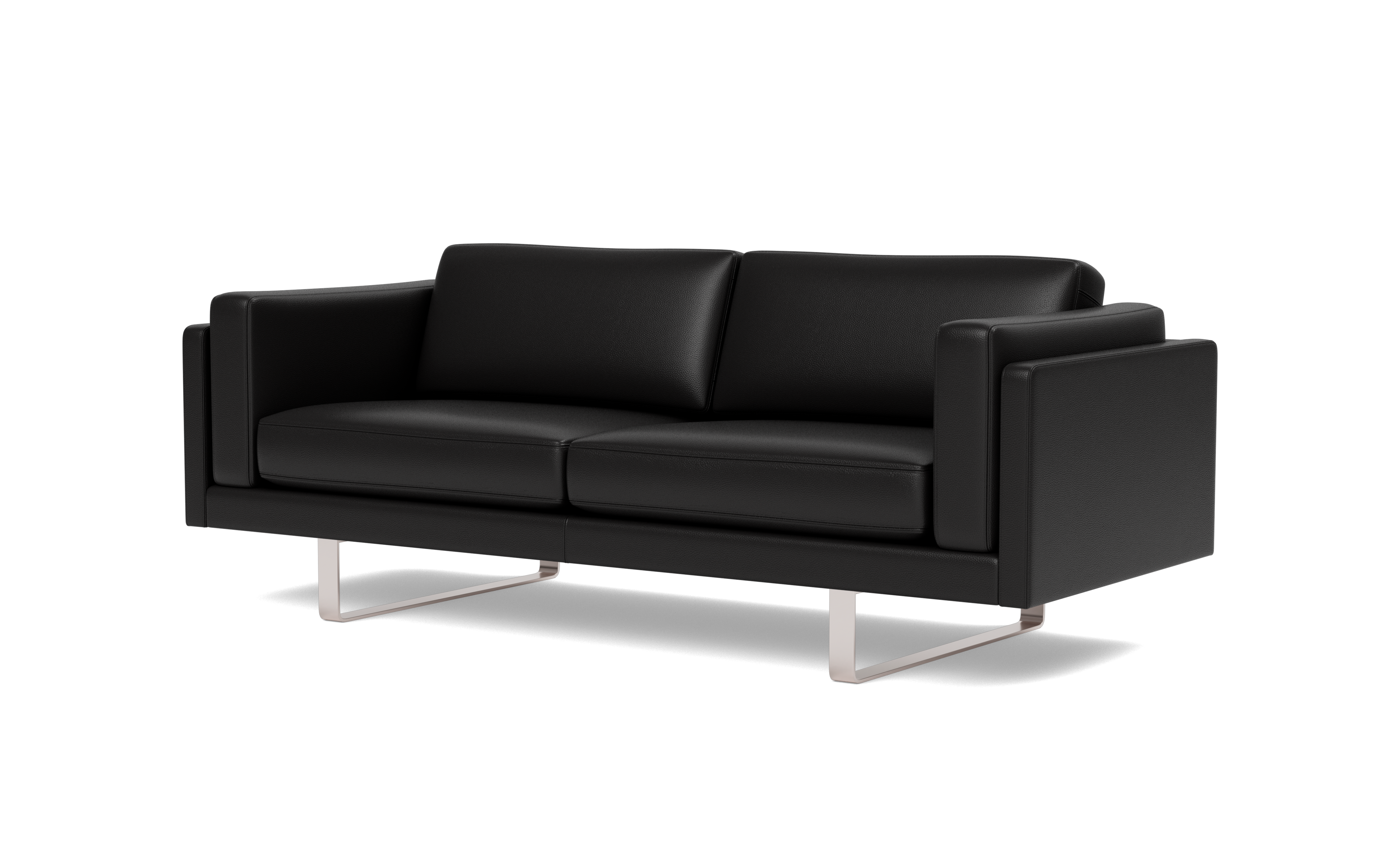 EJ280 Sofa - Leather 301 Omni / Brushed Chrome