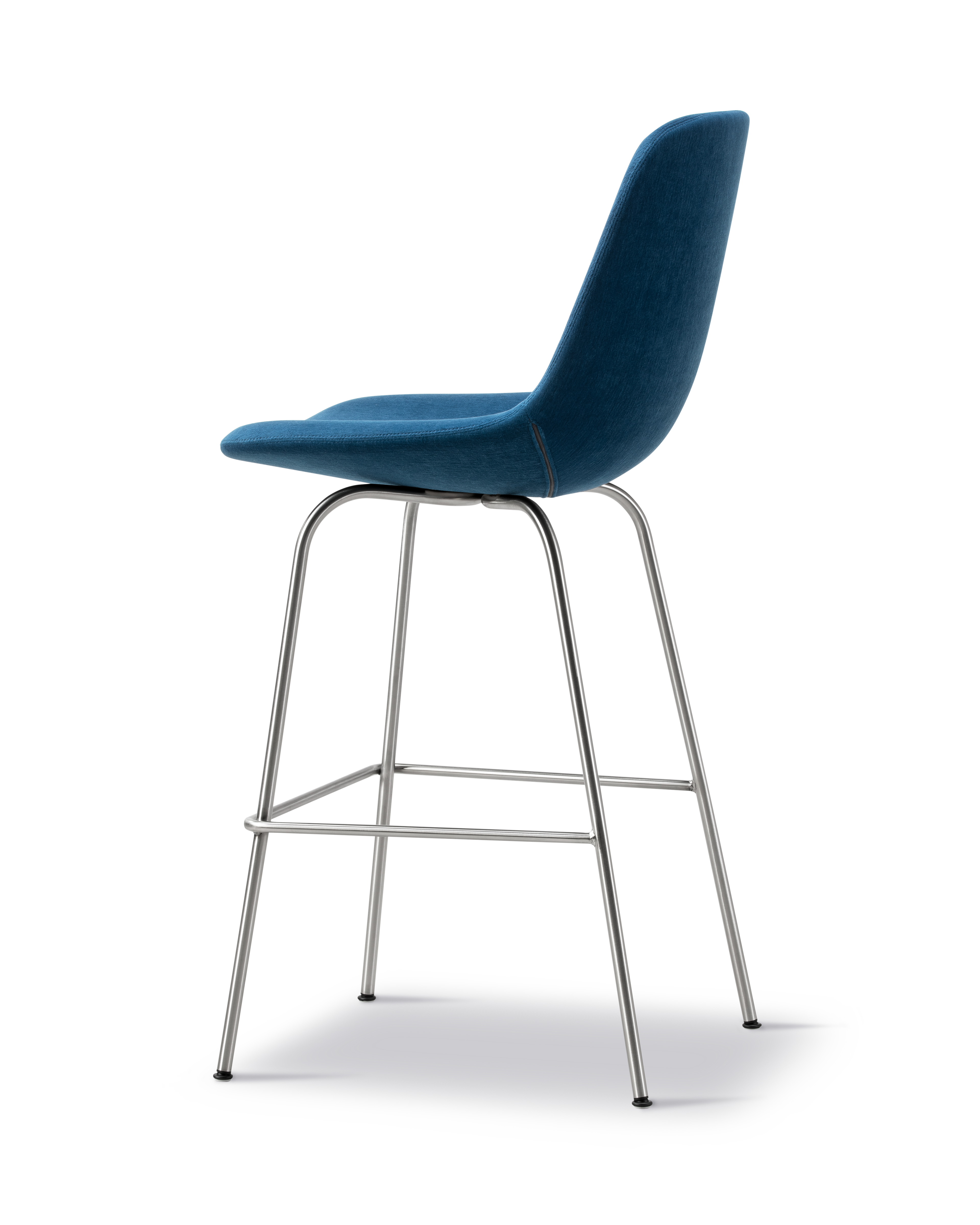 Eyes 4 Leg Barstool - Gentle 873 / Brushed steel