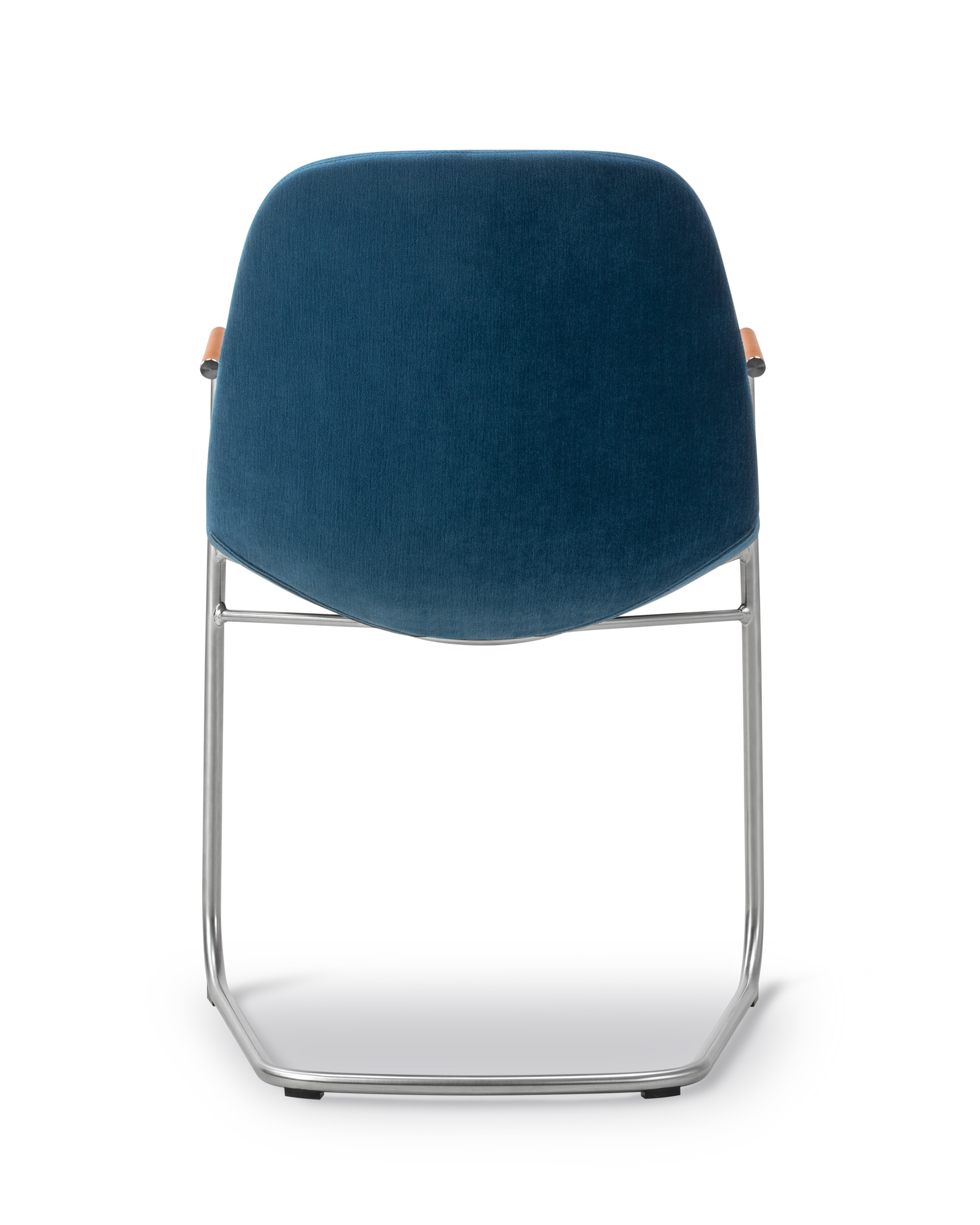 Eyes Cantilever Chair - Gentle 873 / Læderkeder 95 Max / Børstet stål