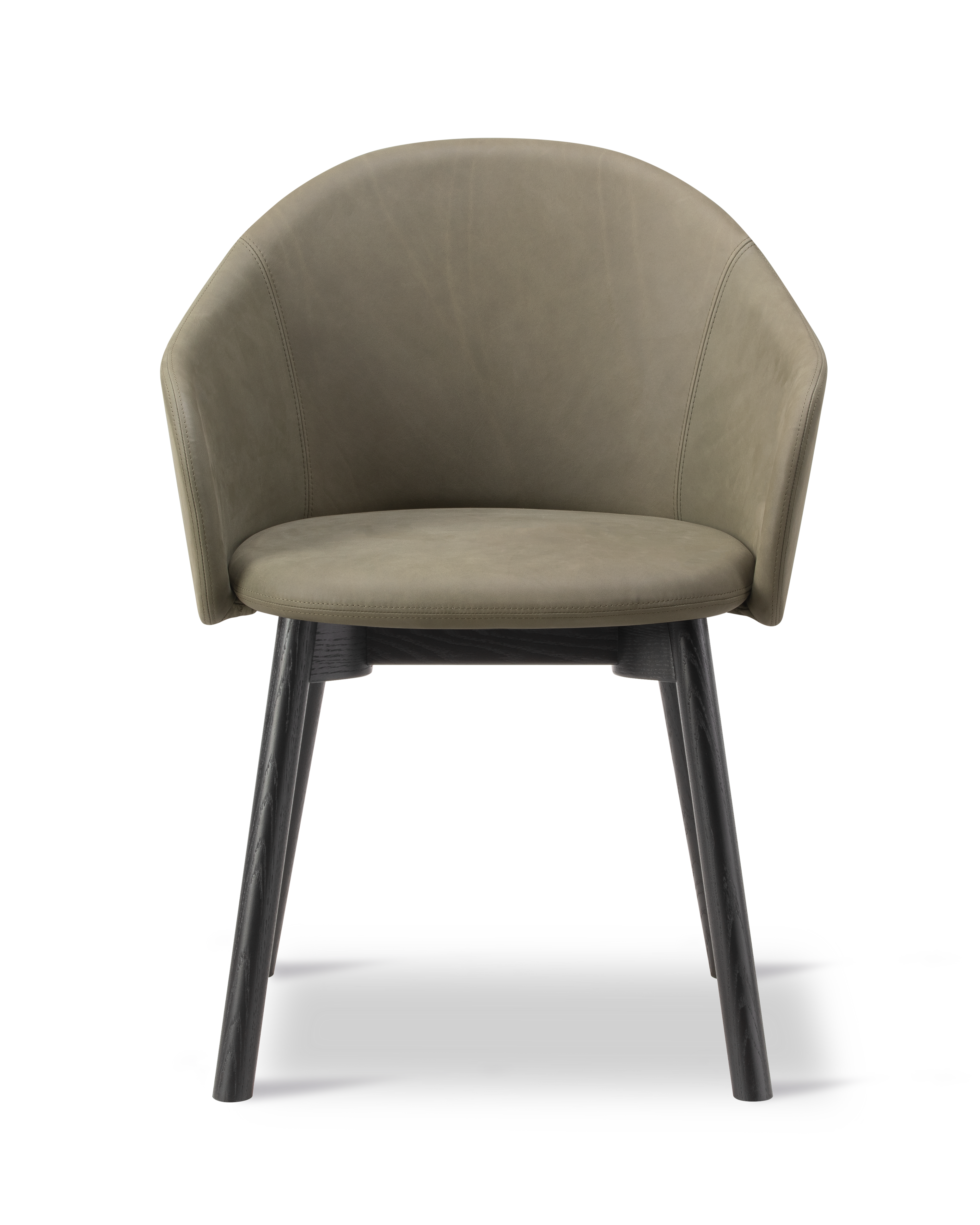 Gomo Armchair - Terra leather Jade 20368 / Black Laquered