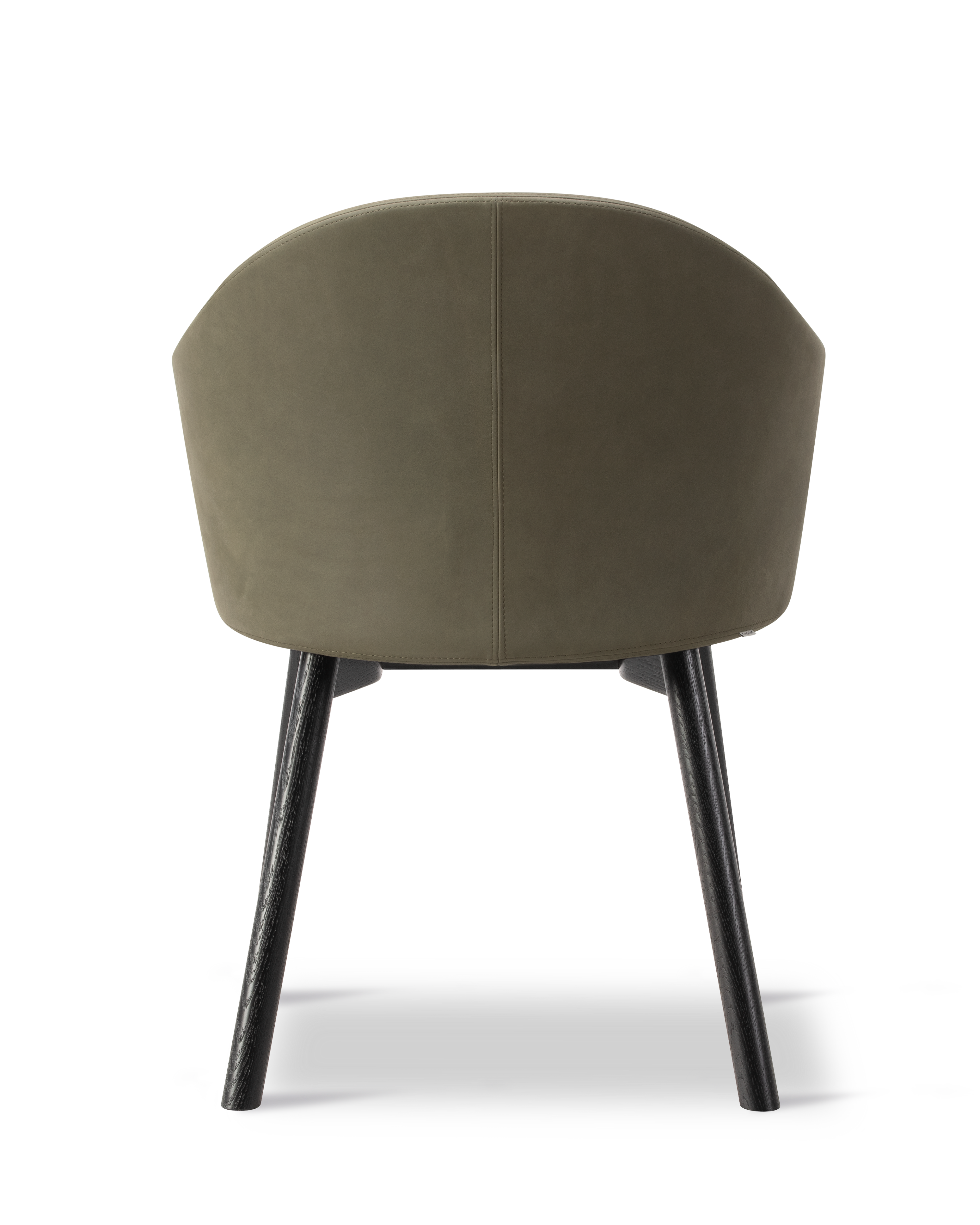 Gomo Armchair - Terra leather Jade 20368 / Black Laquered
