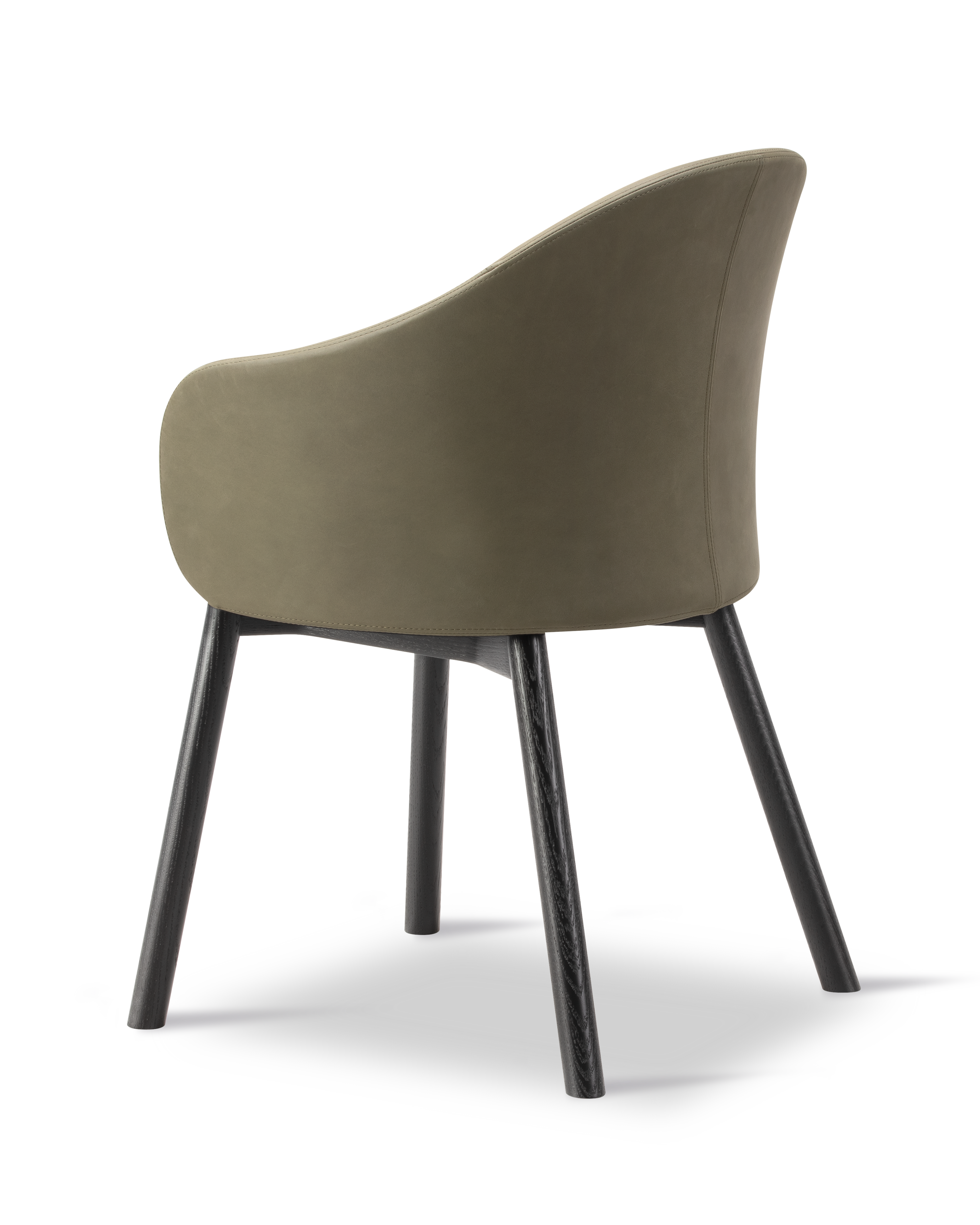 Gomo Armchair - Terra leather Jade 20368 / Black Laquered