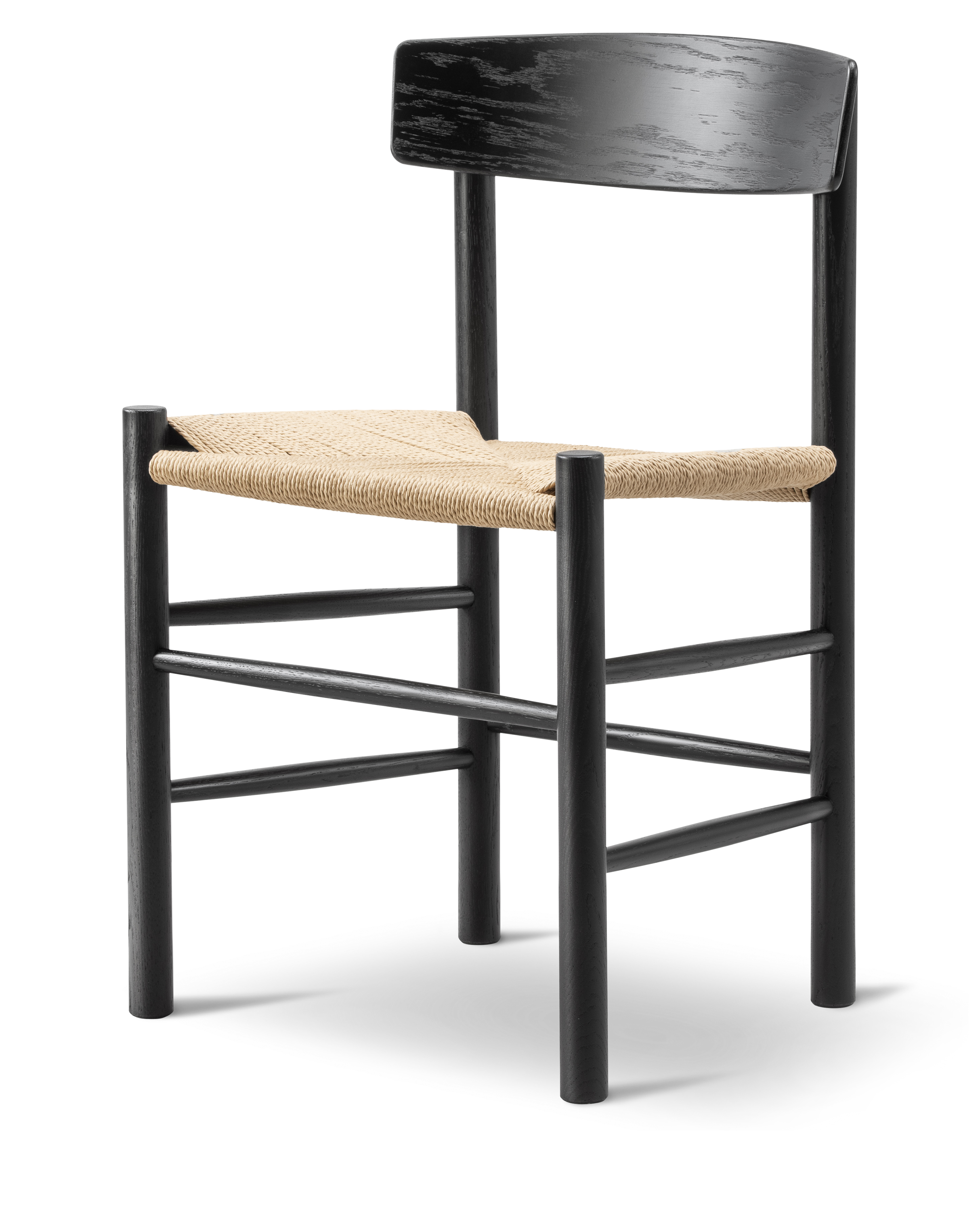 Mogensen J39 Chair - Sort eg / Naturfarvet flet