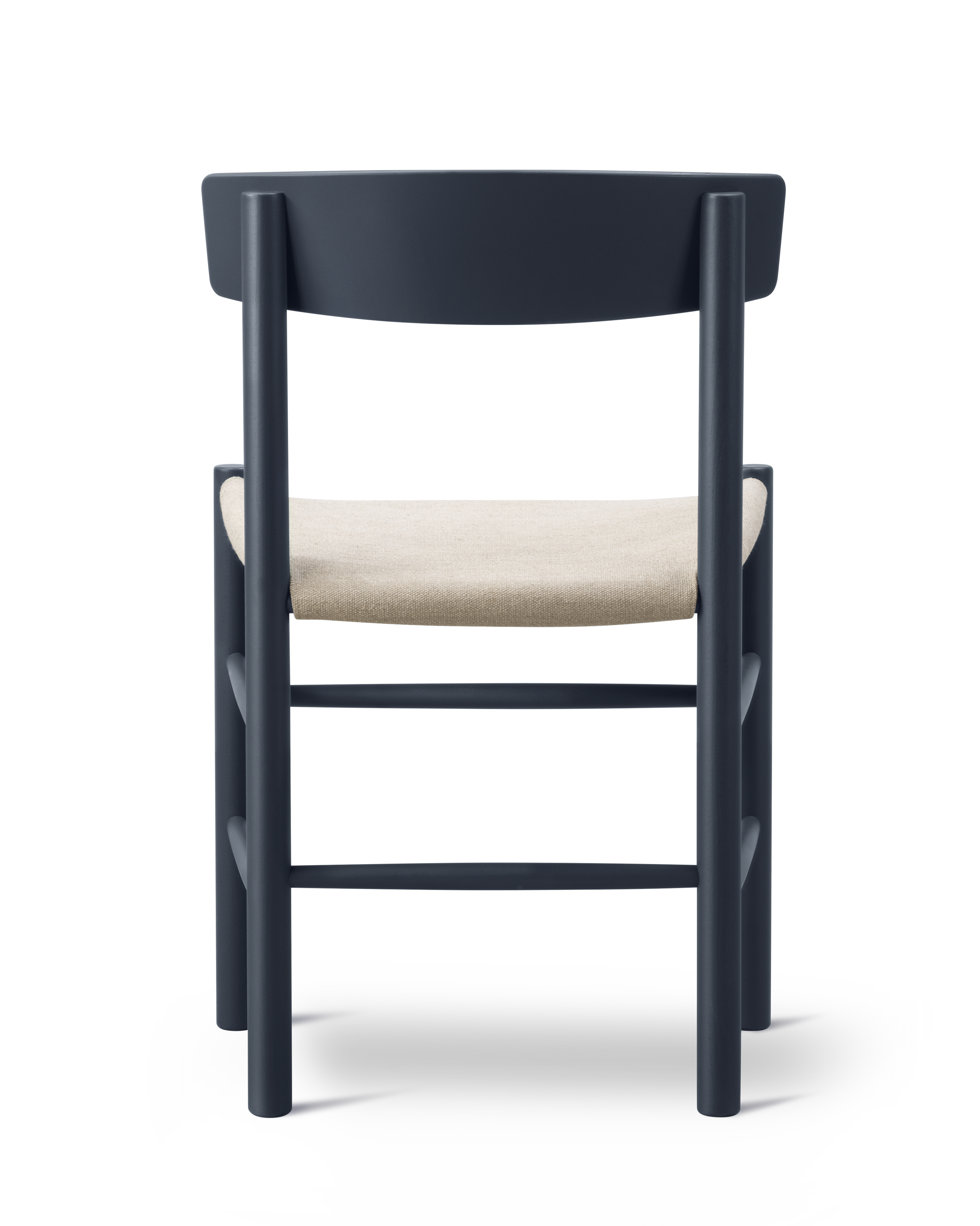 Mogensen J39 Chair Upholstered - Indigo blue / Natural canvas