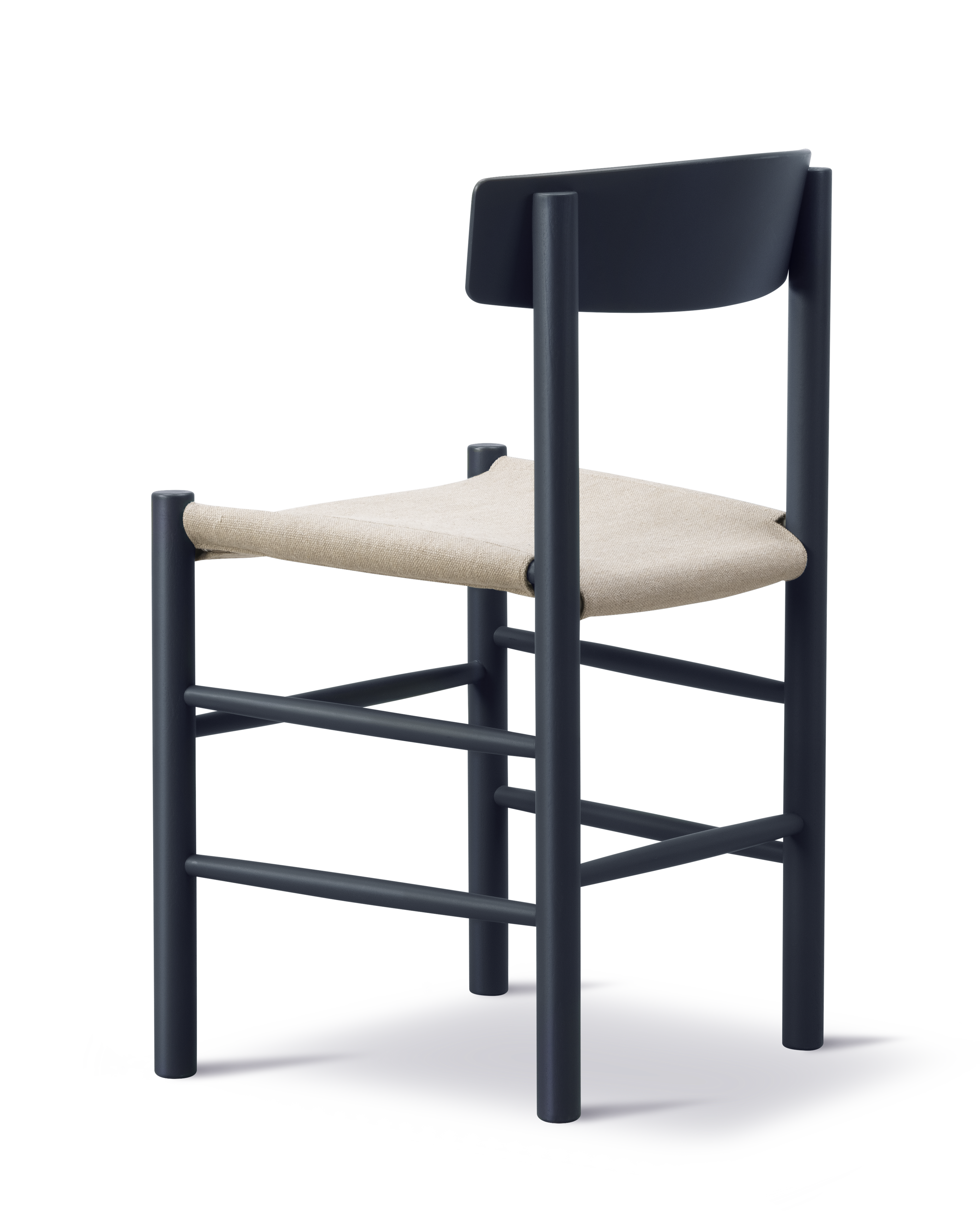 Mogensen J39 Chair Upholstered - Indigo blue / Natural canvas