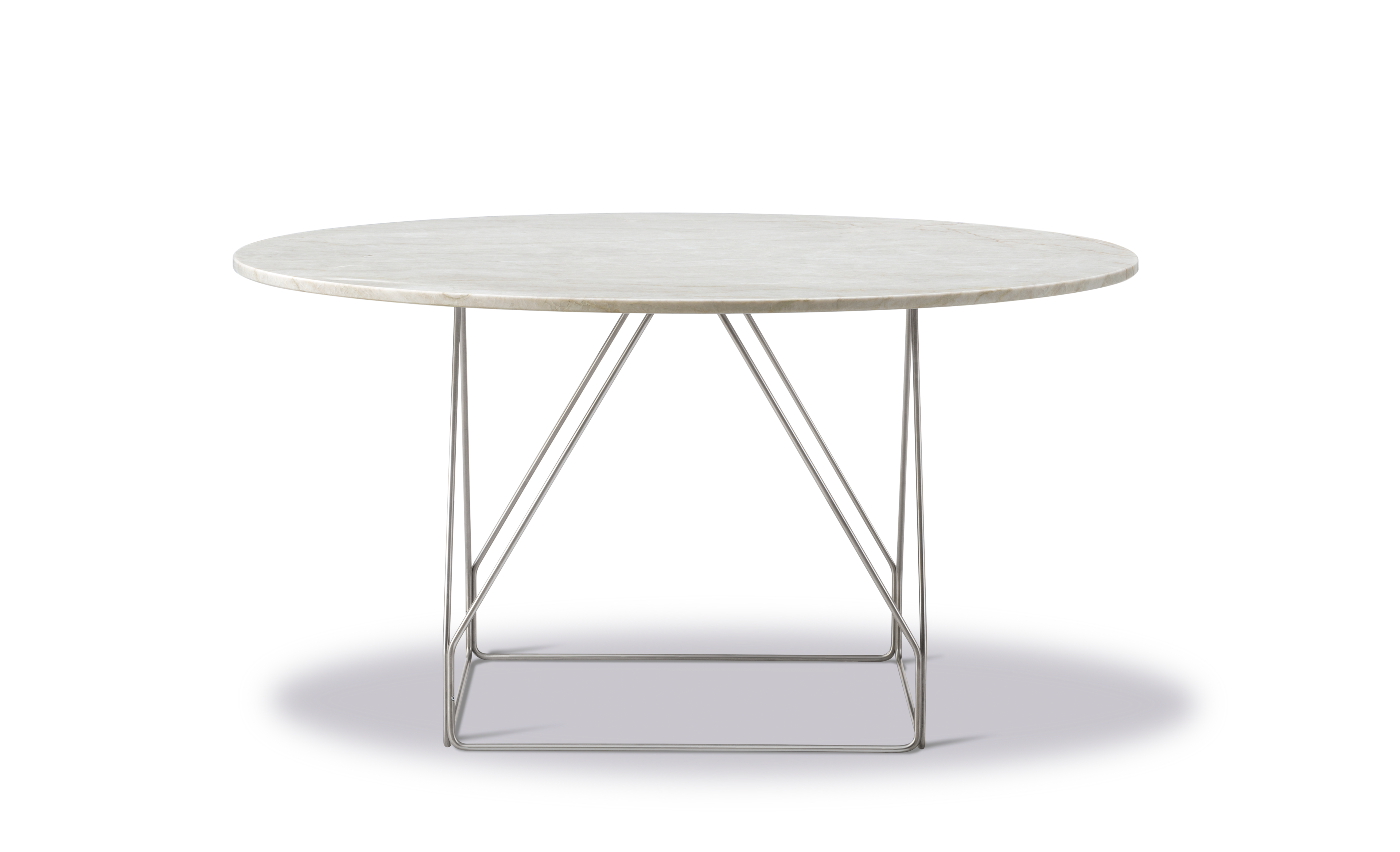 JG Table - Ivory Quartzite / Brushed steel