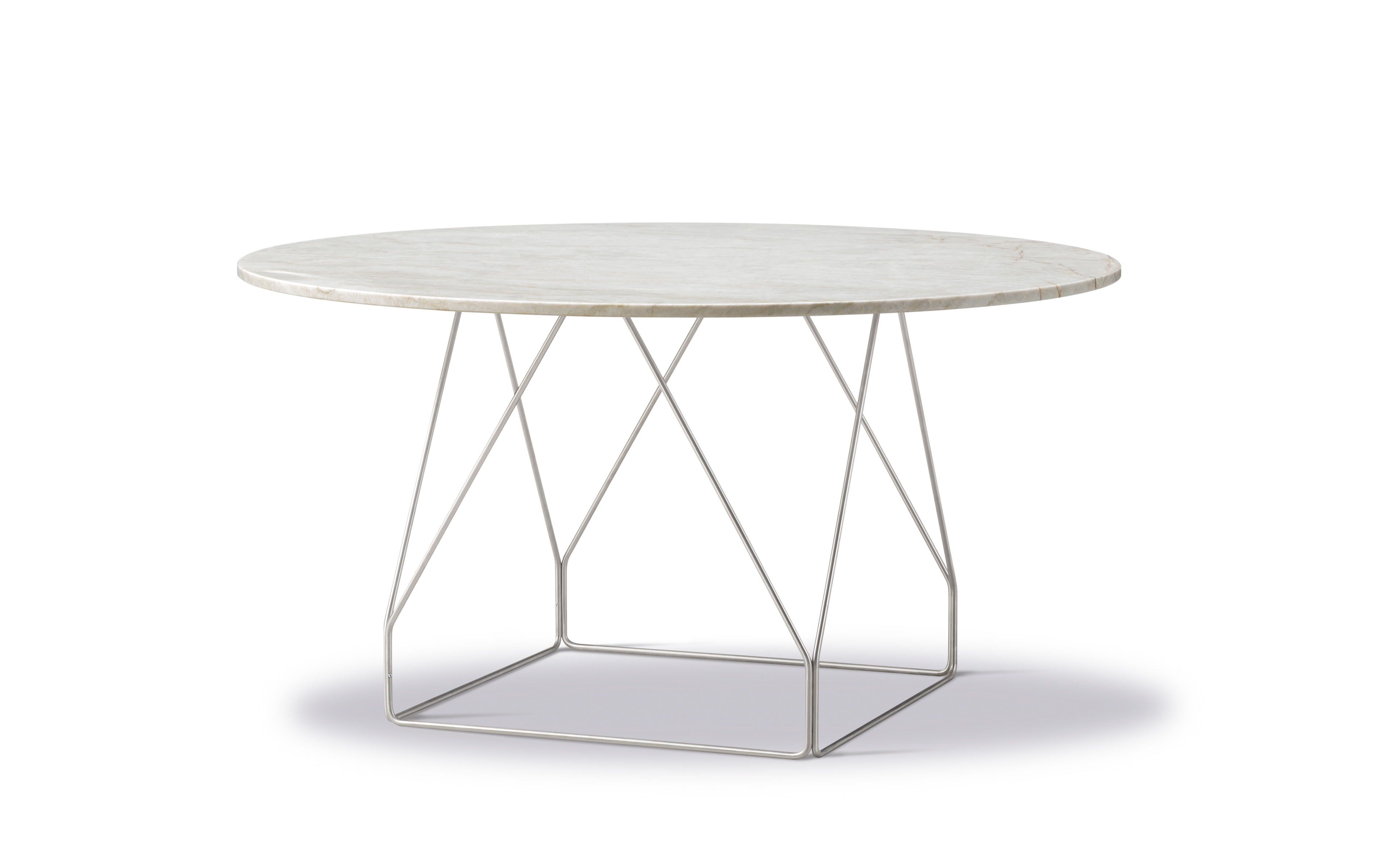 JG Table - Ivory Quartzite / Brushed steel