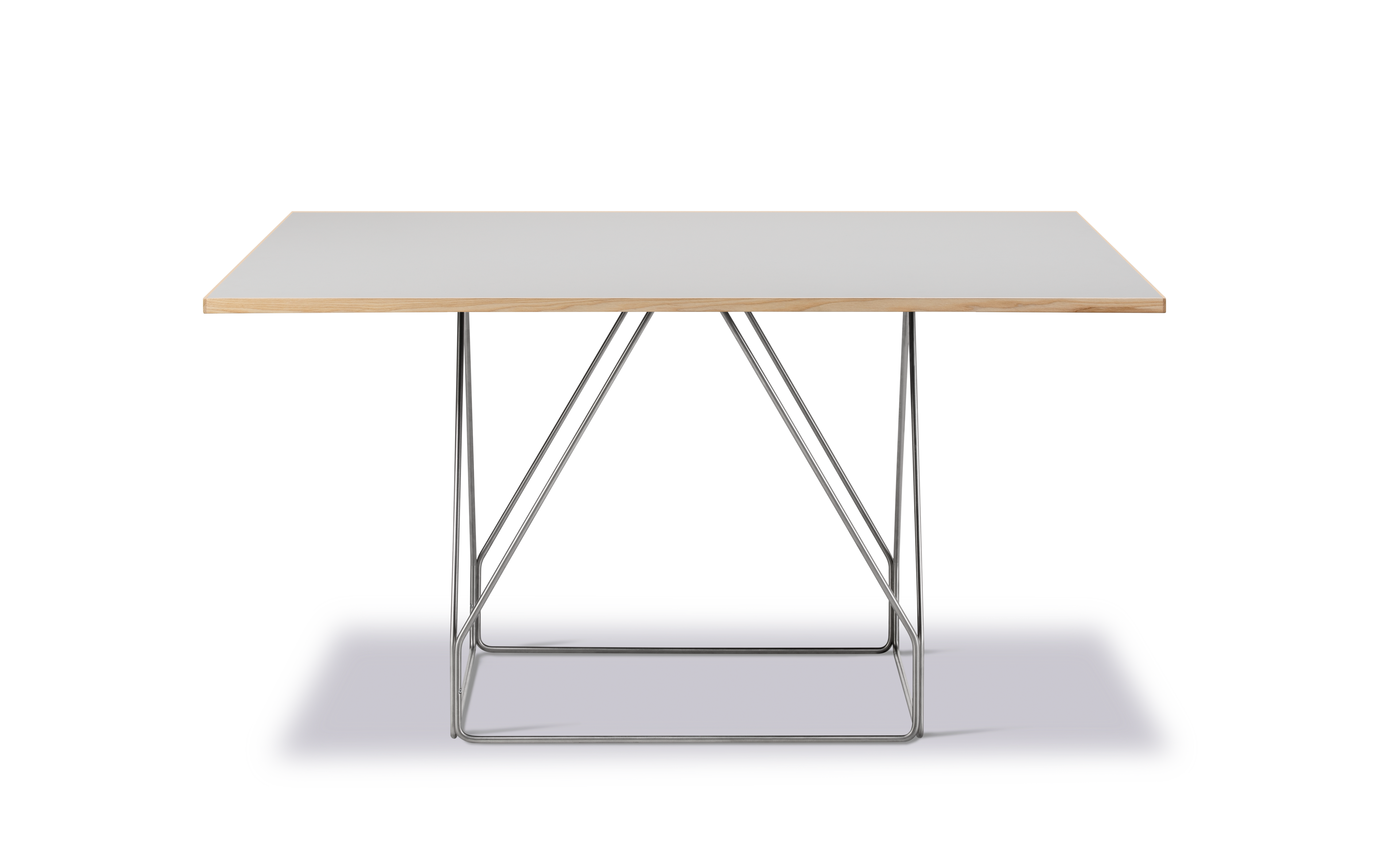 JG Table - Grey linoleum / Brushed steel