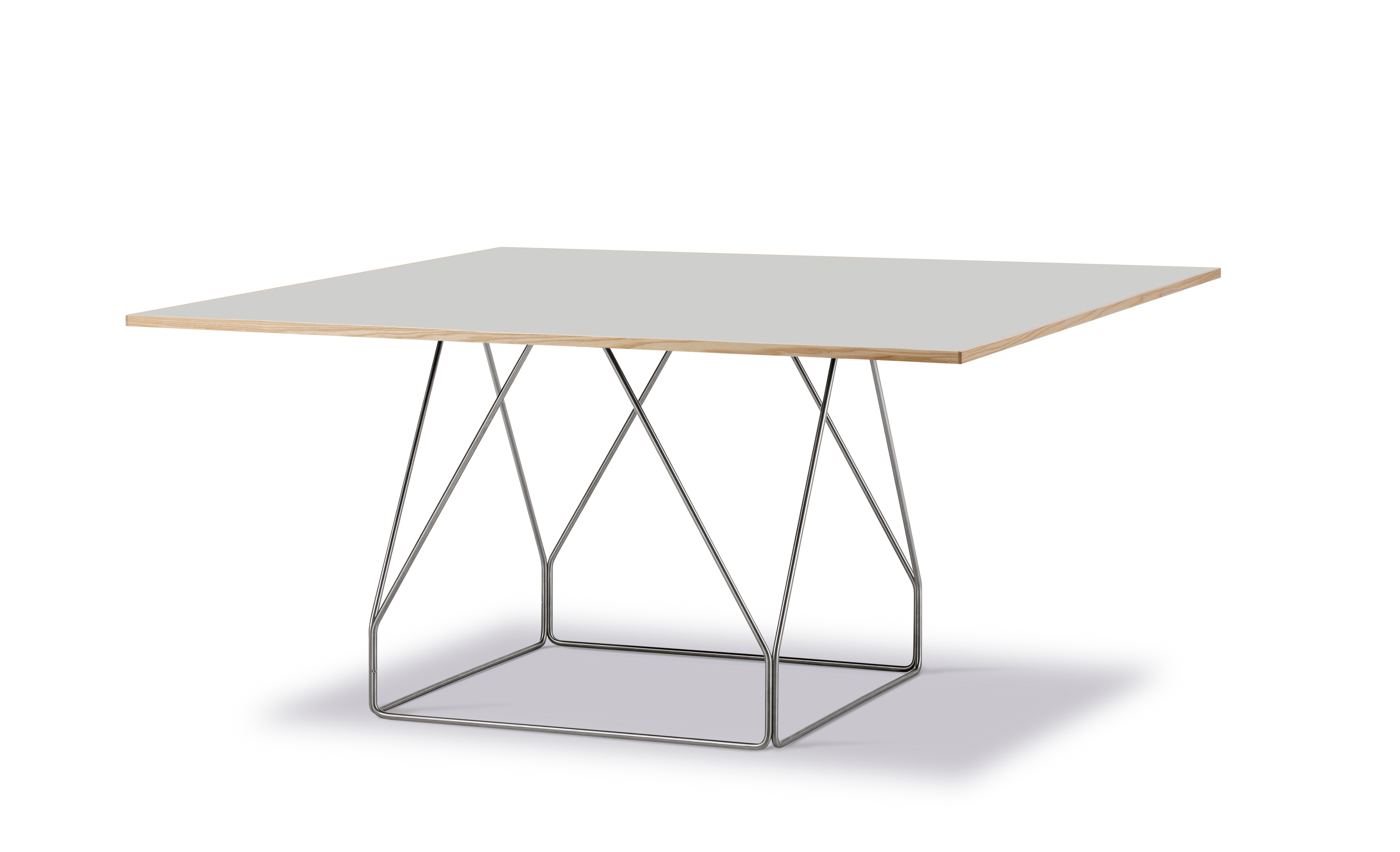 JG Table - Grey linoleum / Brushed steel