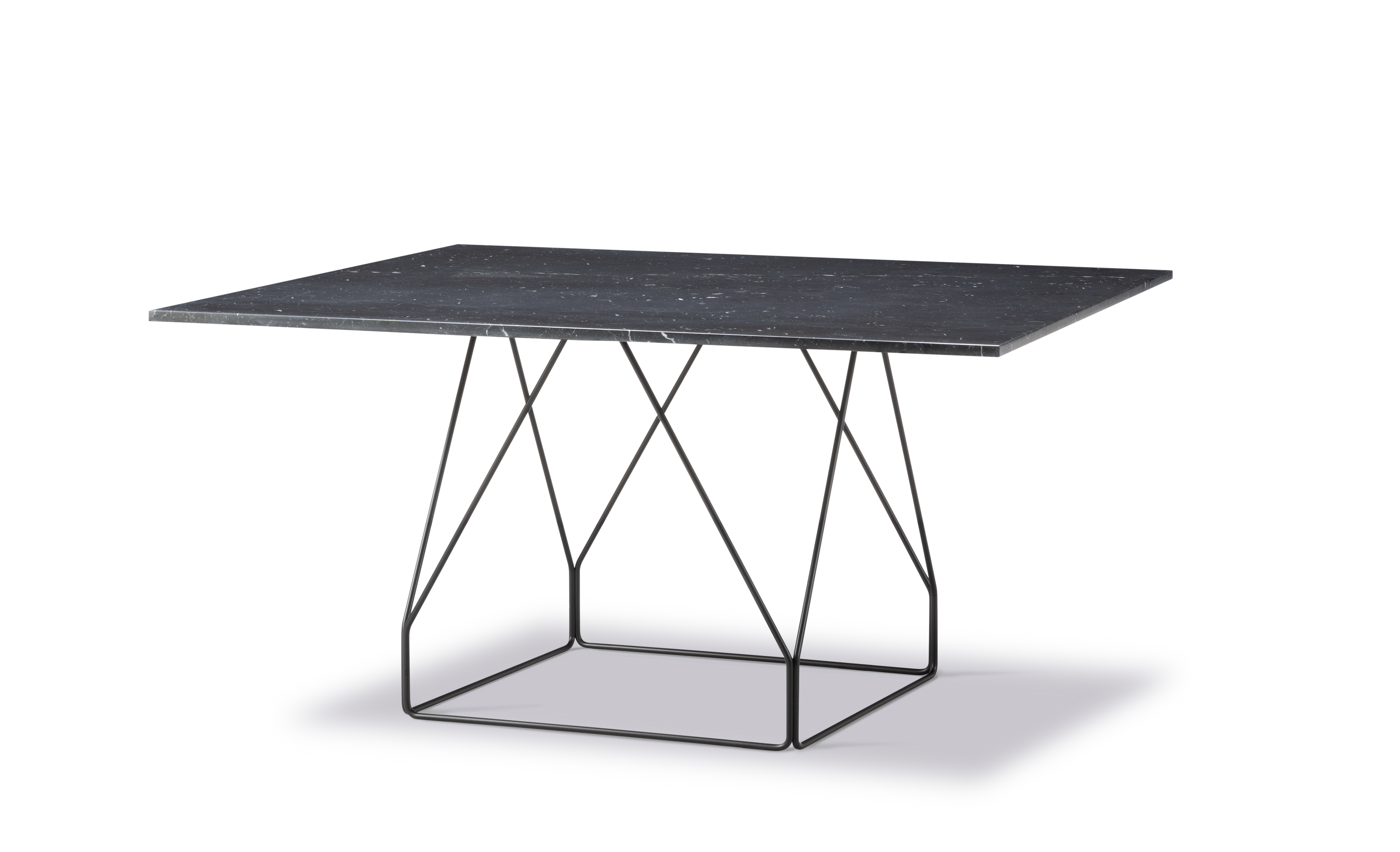 JG Table - Black Marquina / Sort pulverlakeret stål